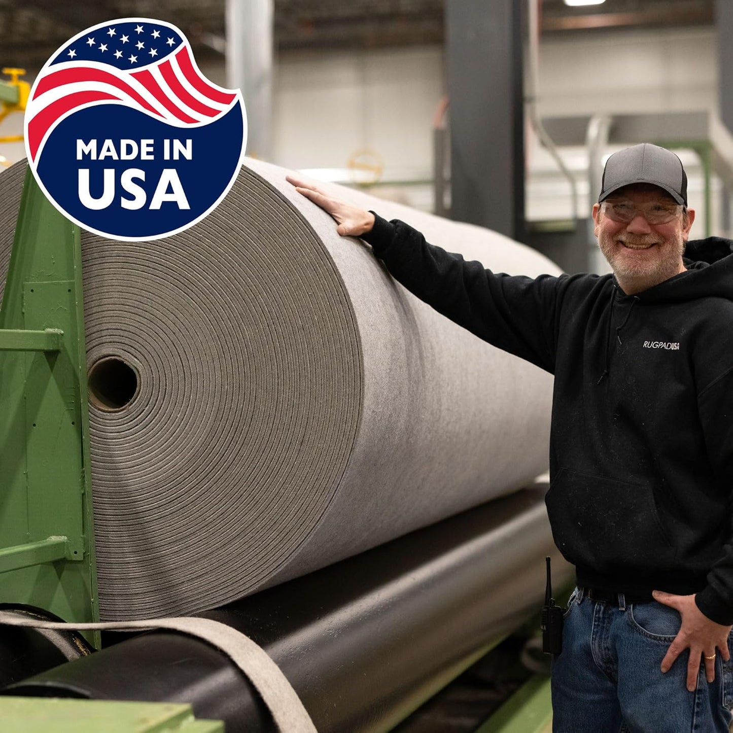 RUGPADUSA - Eco-Plush - 7'x9' - 3/8" Thick - 100% Felt - Extra Cushioned Rug Pad - Available in 3 Thicknesses, Many Custom Sizes