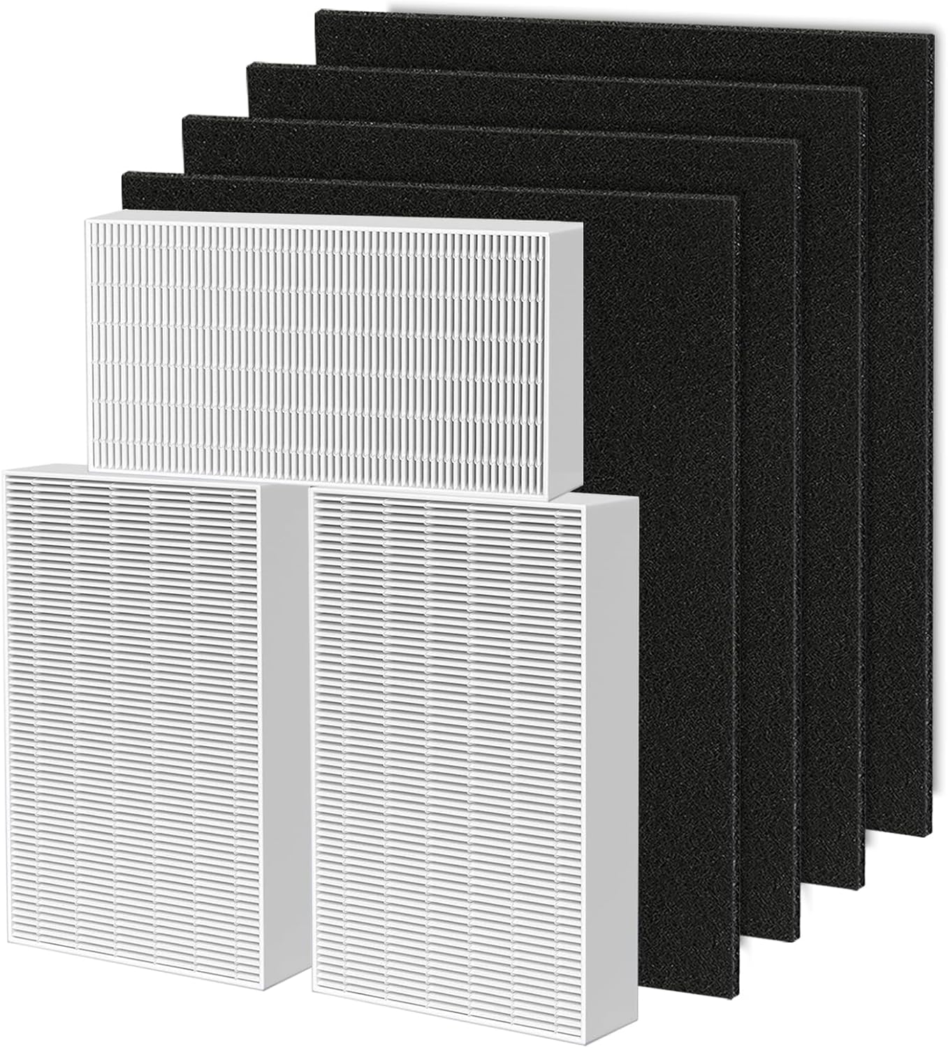HPA300 HEPA Filter Replacement for Honeywell HPA300 Series Air Purifiers HPA300, HPA300VP, HPA304, HPA3300, Replace HRF-R3 (3 Ture HEPA R Replacement Filter + 4 Activated Carbon Pre-Filter)