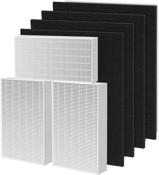 HPA300 HEPA Filter Replacement for Honeywell HPA300 Series Air Purifiers HPA300, HPA300VP, HPA304, HPA3300, Replace HRF-R3 (3 Ture HEPA R Replacement Filter + 4 Activated Carbon Pre-Filter)