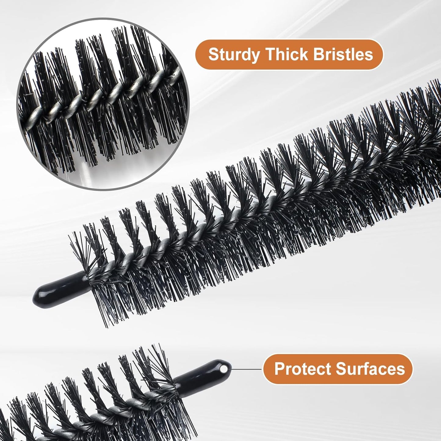 Dryer Cleaner Vent Brush - 70cm or 75cm Long Flexible Dryer Vent Cleaner & Refrigerator Condenser Coil Brush Long Flexible Refrigerator Coil Cleaning Brush (Short Brush)