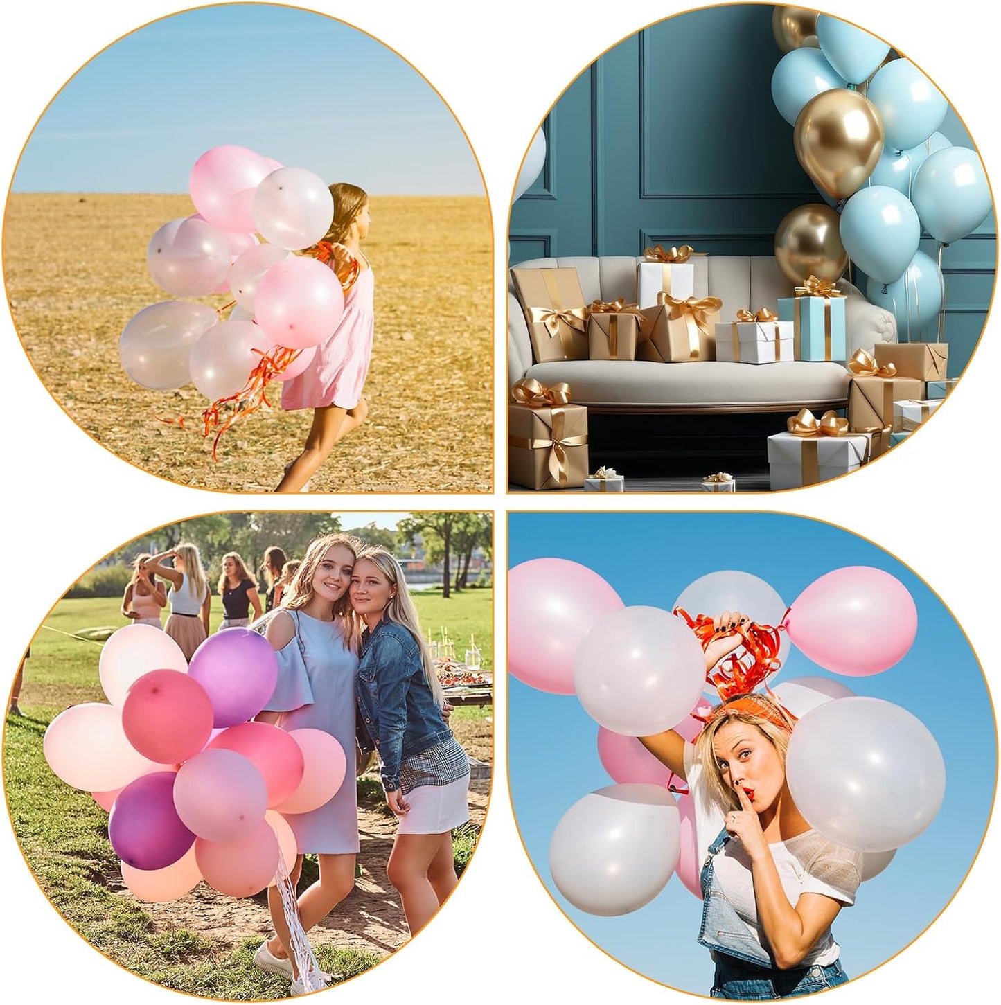 300 PCS Plastic Balloon Clips Ties, H Shape Sealing Clips Reusable Balloon Tie Tool for Wedding Party Christmas Birthday Decoration