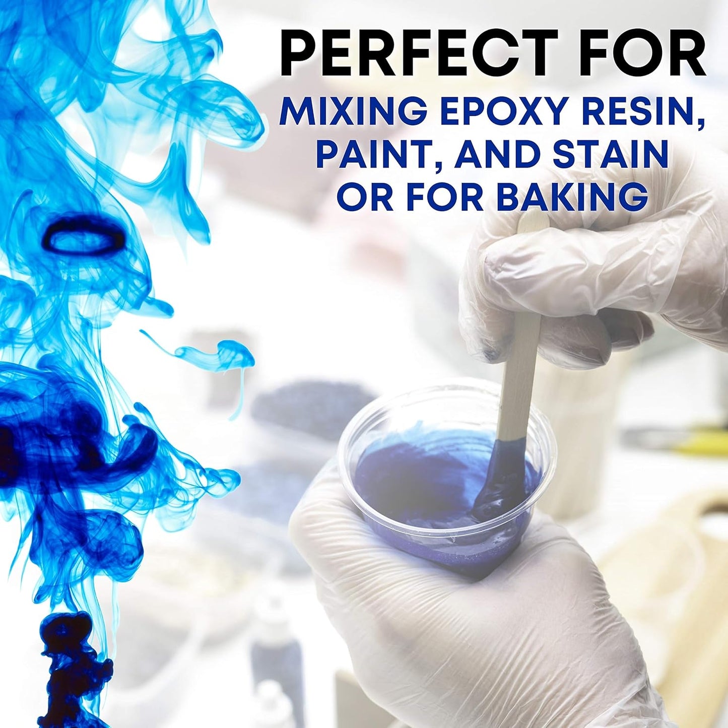 [Pack of 100] 10oz Disposable Graduated Measuring Cups for Mixing - Measurements in mL and Oz - Multipurpose Reusable Cups for Paint, Epoxy Resin, Stain, Liquid Mixing Cups