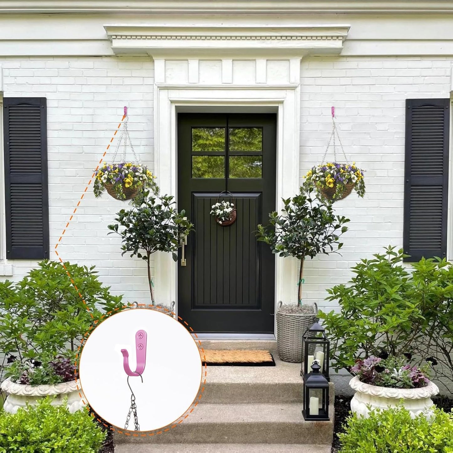 20PCS Wall Hooks for hanging, Metal Wall Hooks for Coats, Coat hooks for Wall, Heavy Duty Single Prong Wall Hooks With 40 Pieces Screws for Hanging Coats，Towel，Backpack，Hat, Dog Leashes (Pink )