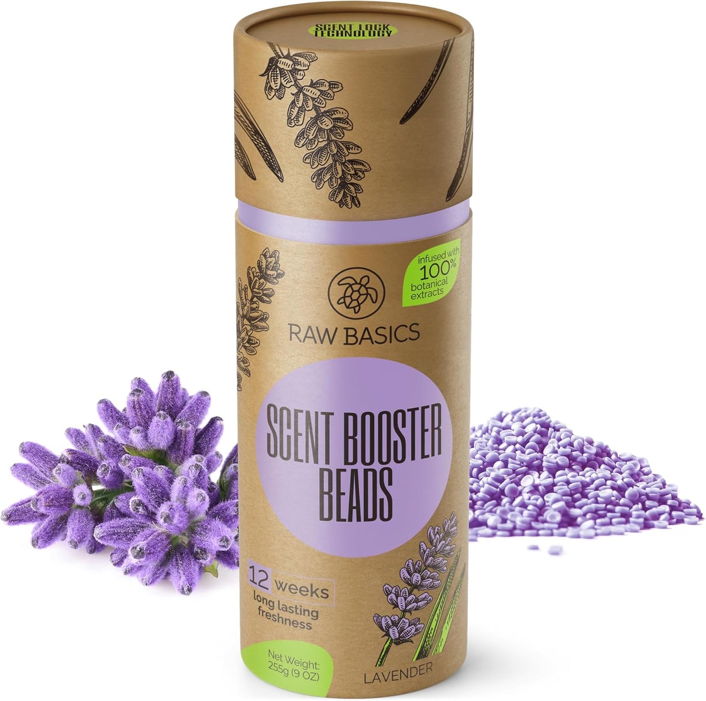 Scent Boosters for Washer, Lavender Aroma - Bulk Laundry Booster Beads and Fabric Smell Deodorizer - In Wash Odor Eliminator Pods for Fresh Scented Clothes