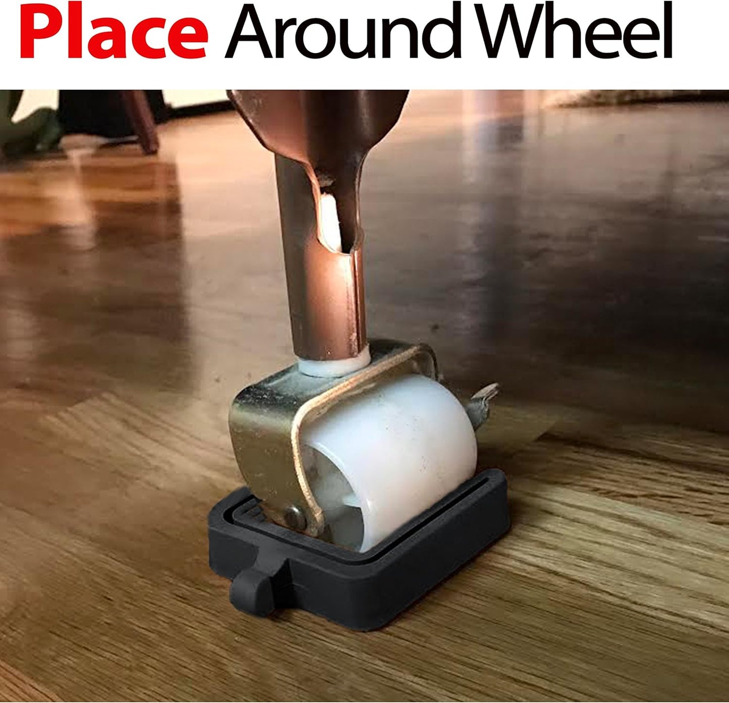 iPrimio No Lift Bed Stoppers to Prevent Sliding - 4 Pack Black Solid Rubber Keep Furniture from Sliding - No-Slip Caster Cups for Beds, Sofas, and Tables - Bed Stoppers - Simply Slide and Squeeze