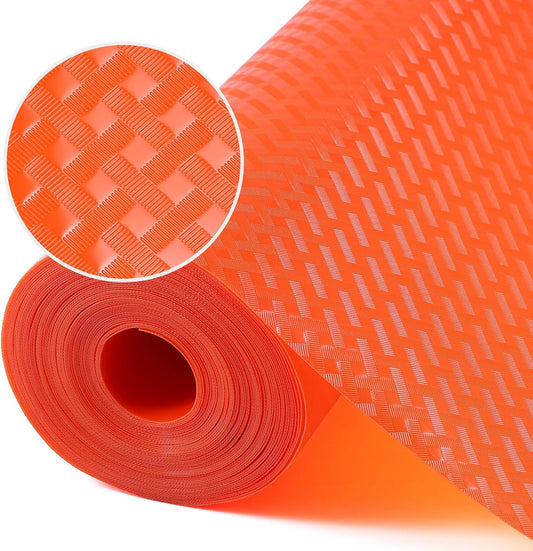 Fridge Liner Shelf Liners for Kitchen Cabinet Refrigerator Liners Waterproof & Oil-Proof Kitchen Cupboard Liner Non Adhesive Drawer Mats EVA Material for Shelves -Red 11.8 x 59 Inches