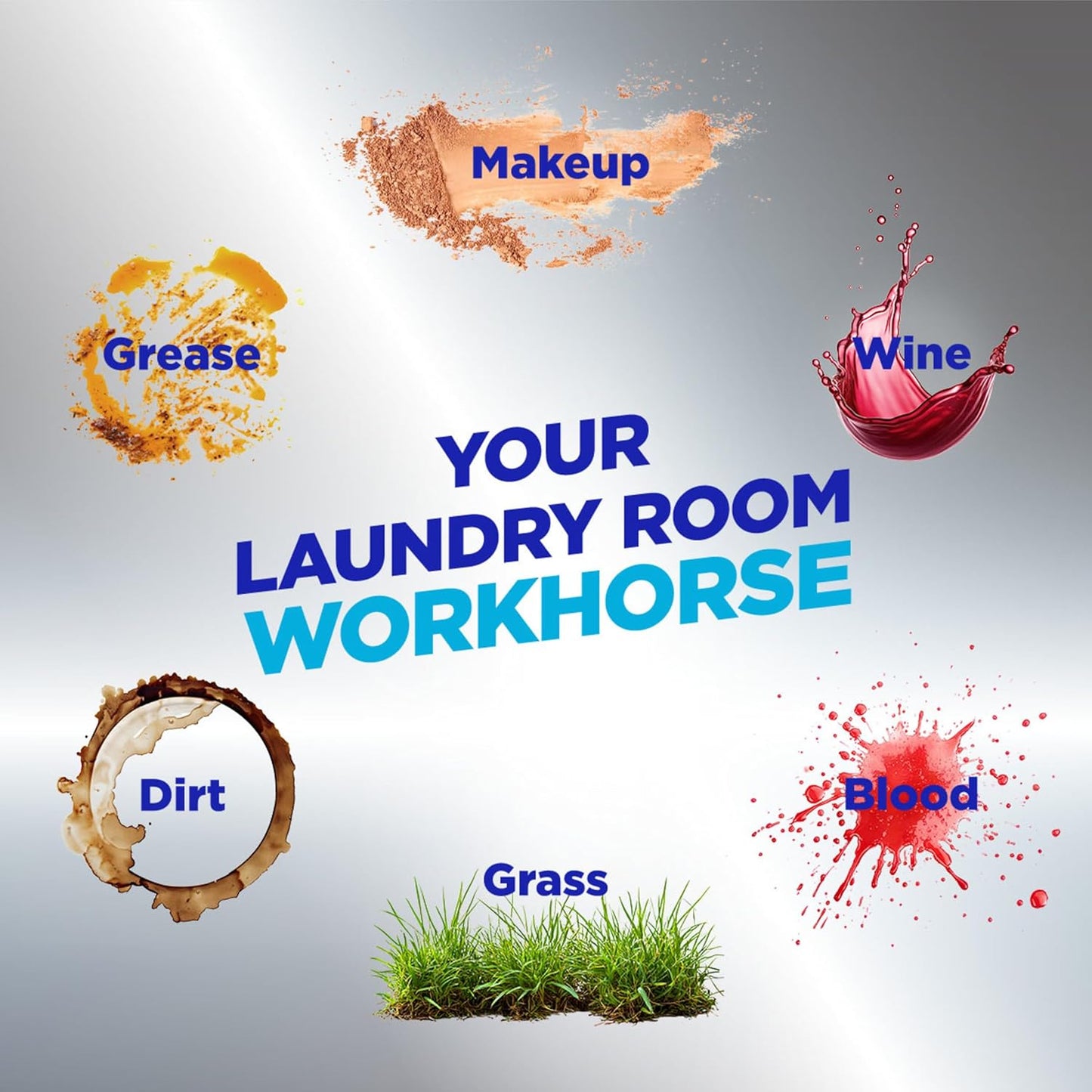 OxiClean Triple Action Versatile Stain Remover Powder, Use with Detergent, Removes Tough Stains like Grease, Blood and Grass, Brightens Colors and Whites, Chlorine Free, 4 lbs