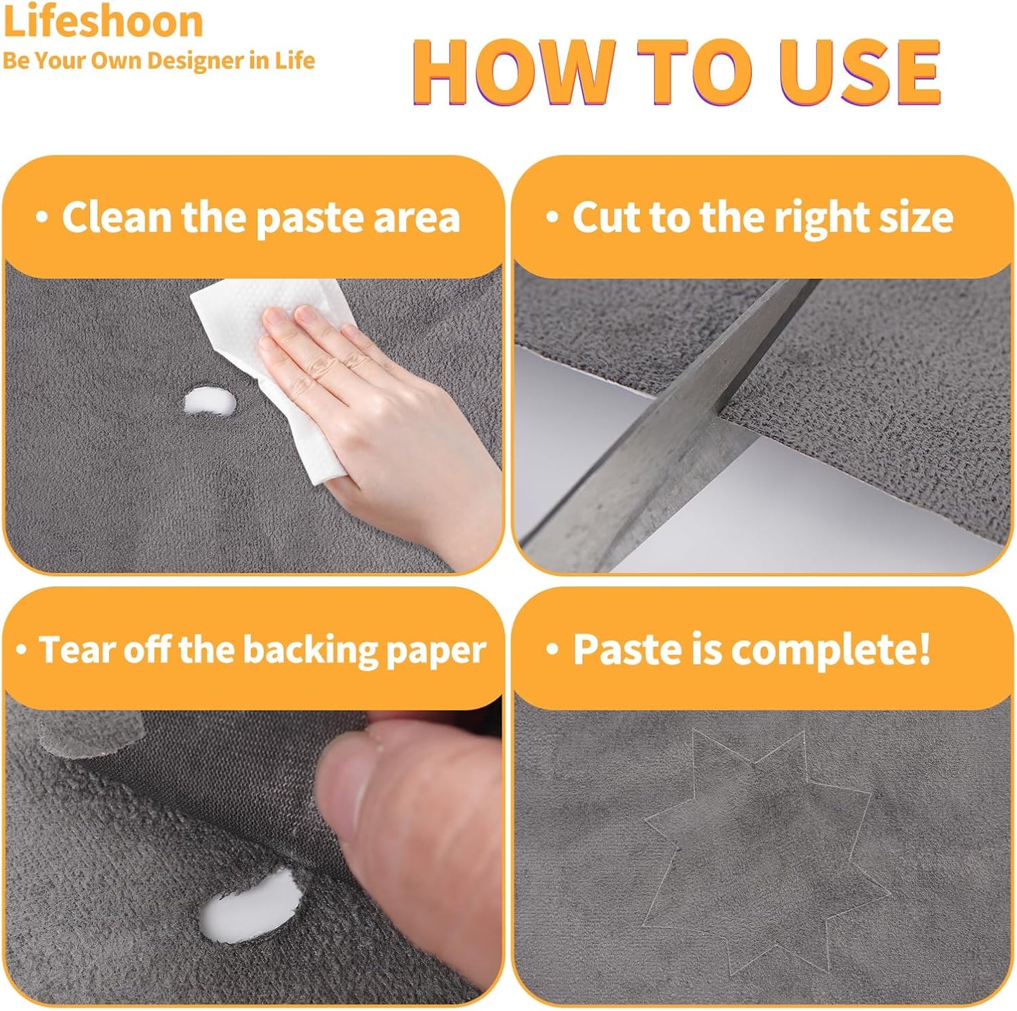 Fabric Repair Patches, Self-Adhesive Suede Patches Tape Durable, DIY Large Fabric Repair for Sofa, Couches, Furniture, Chair, Clothing （3.5X79 Inch, Dark Brown）