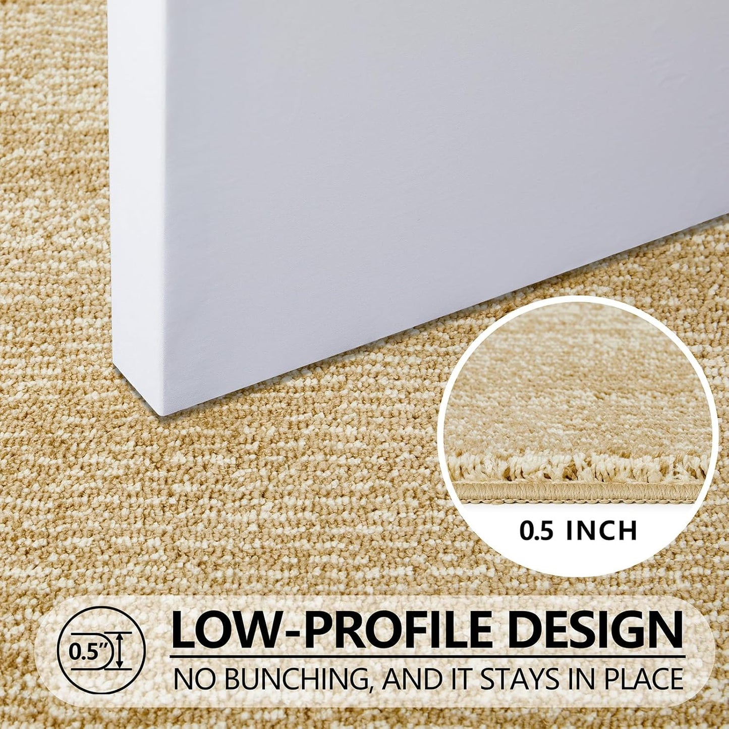 REFETONE Indoor Doormat, Front Door Mat 32"x48" Absorbent Rubber Backing Non Slip Back Door Mats, Washable Low-Profile Inside Floor Mat Door Rugs for Entryway, Resist Dirt Mud Mat for Dogs, Brown