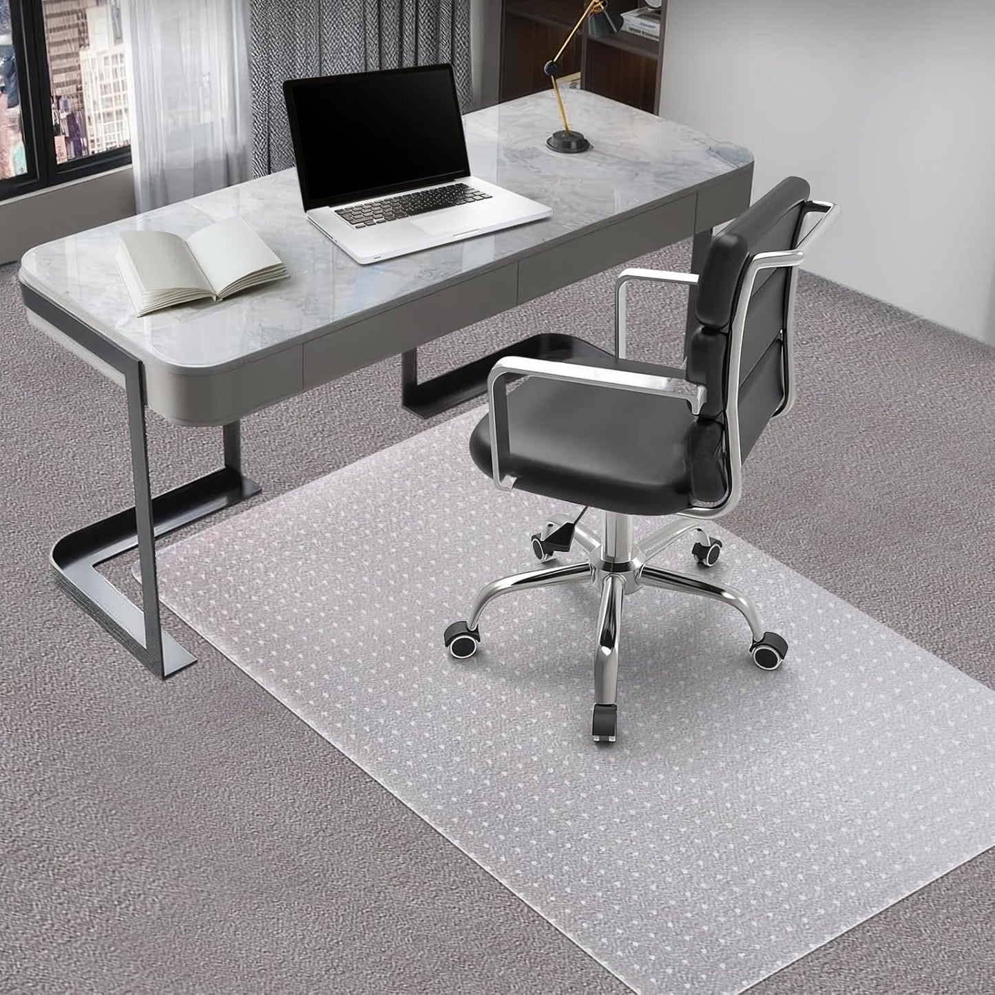 Vicwe Office Chair Mat for Carpeted Floors, 55"X36" Rectangle Desk Chair Mats with Studs for Low and No Pile Carpeted Floors, Easy Glide Computer Desk Chair Mat for Home & Offices