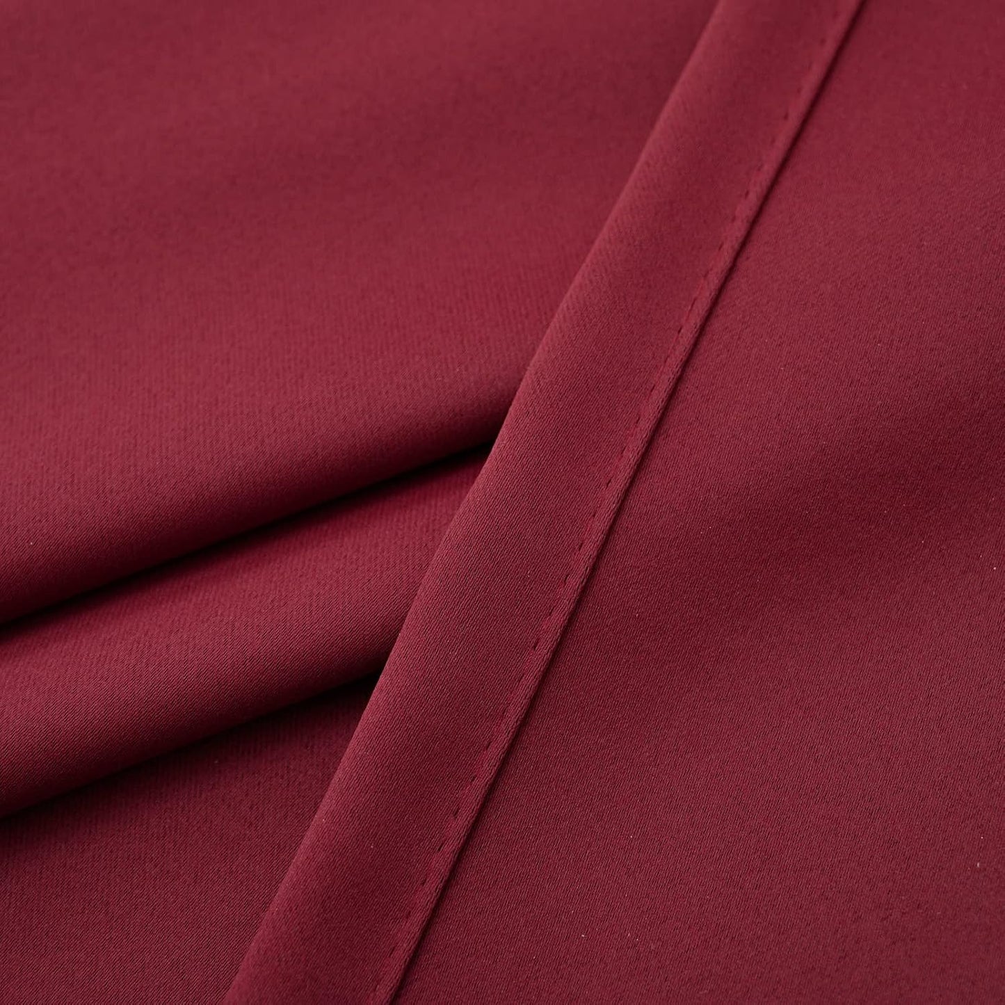 Pickluc Rod Pocket Tier Curtain - Half Blackout Curtain for Kitchen, Bathroom, Cabinet, Basement, 42 Inches Wide and 36 Inches Long, Burgundy Red, 2 Panels