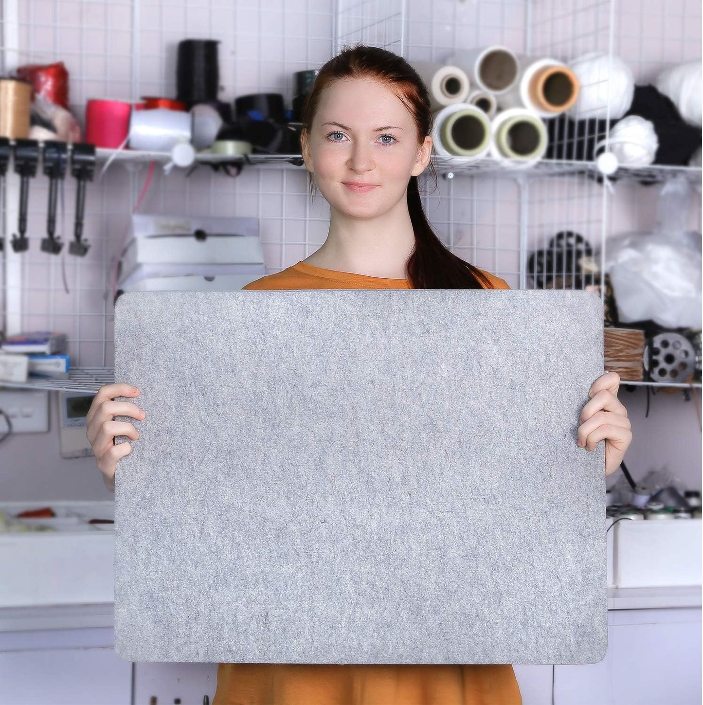 Wool Pressing Pad - 24in x 18in Quilting Ironing Pad - 100% New Zealand Felted Wool Iron Board for Quilters, Great for Quilting Sewing Projects by SAVINA