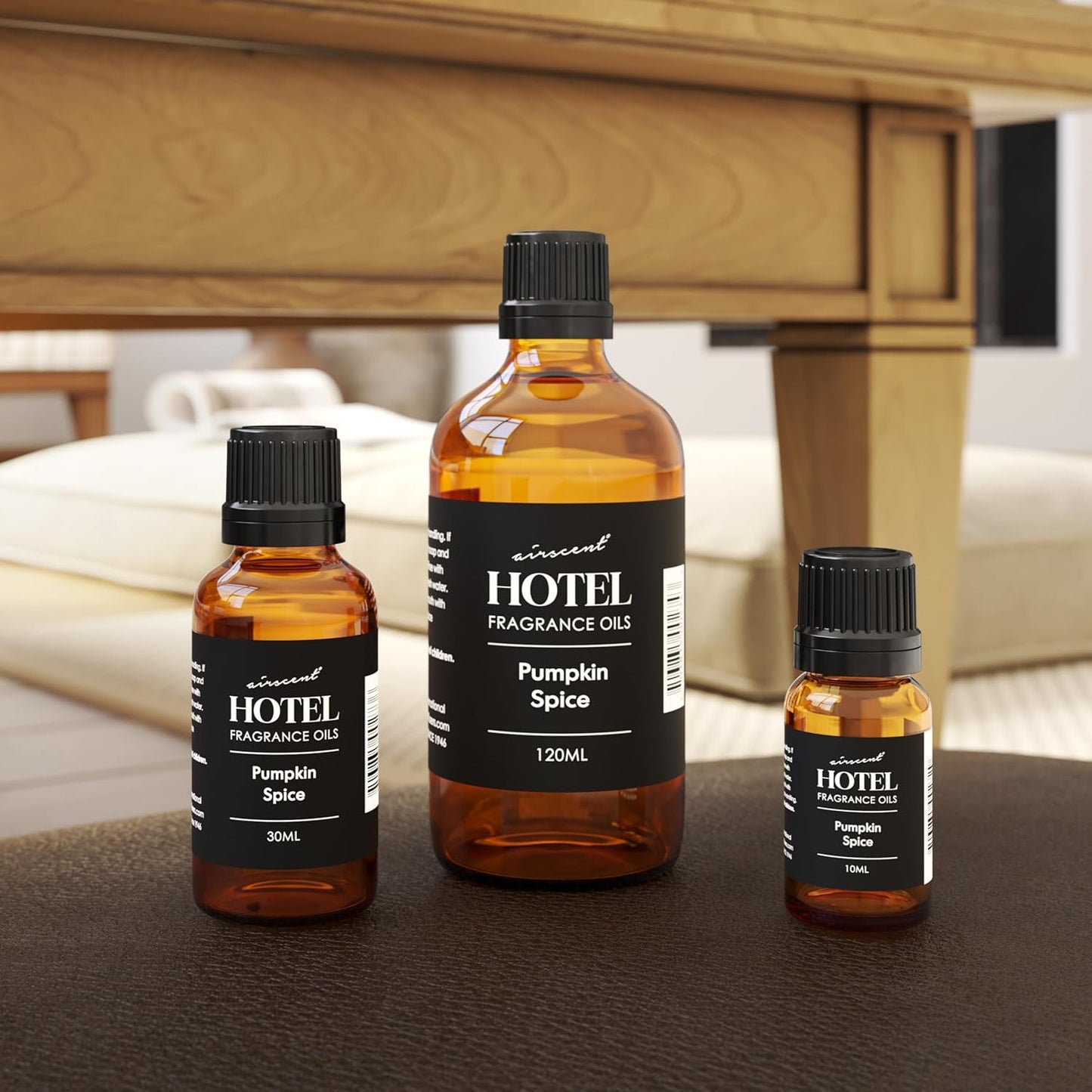 AirScent Pumpkin Spice Diffuser Oil - Pumpkin Spice Fragrance Oil Blend for Ultrasonic and Waterless Diffusers and Crafting - 500 mL, 16.9 fl oz Glass Bottle - Fall Scents