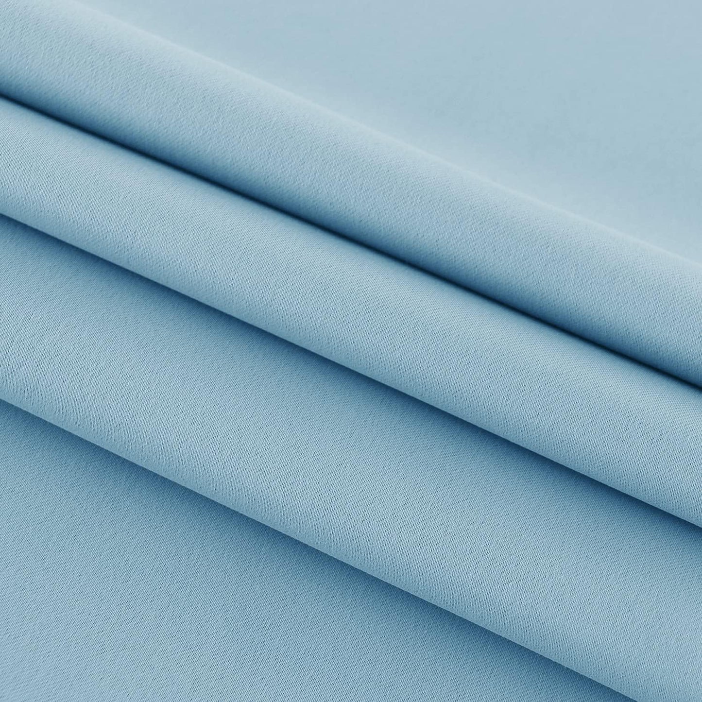 DWCN French Door Curtains – Rod Pocket Thermal Blackout Curtain for Doors with Glass Window, Kitchen and Patio Doors for Privacy, 25 X 72 Inches Long, 1 Curtain Panel with Tieback, Light Blue