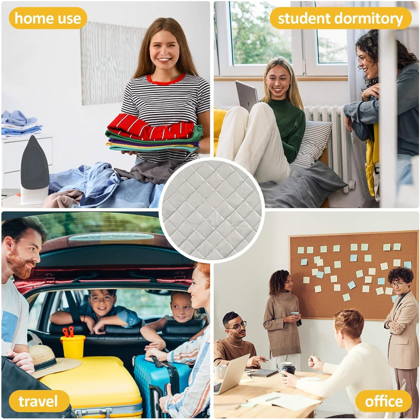 Sukh 1Pcs Magnetic Ironing Mat Blanket - Foldable Ironing Mat Portable Board for Clothes Heat Resistant Portable Double Sided Use Travel Office Student Dormitory
