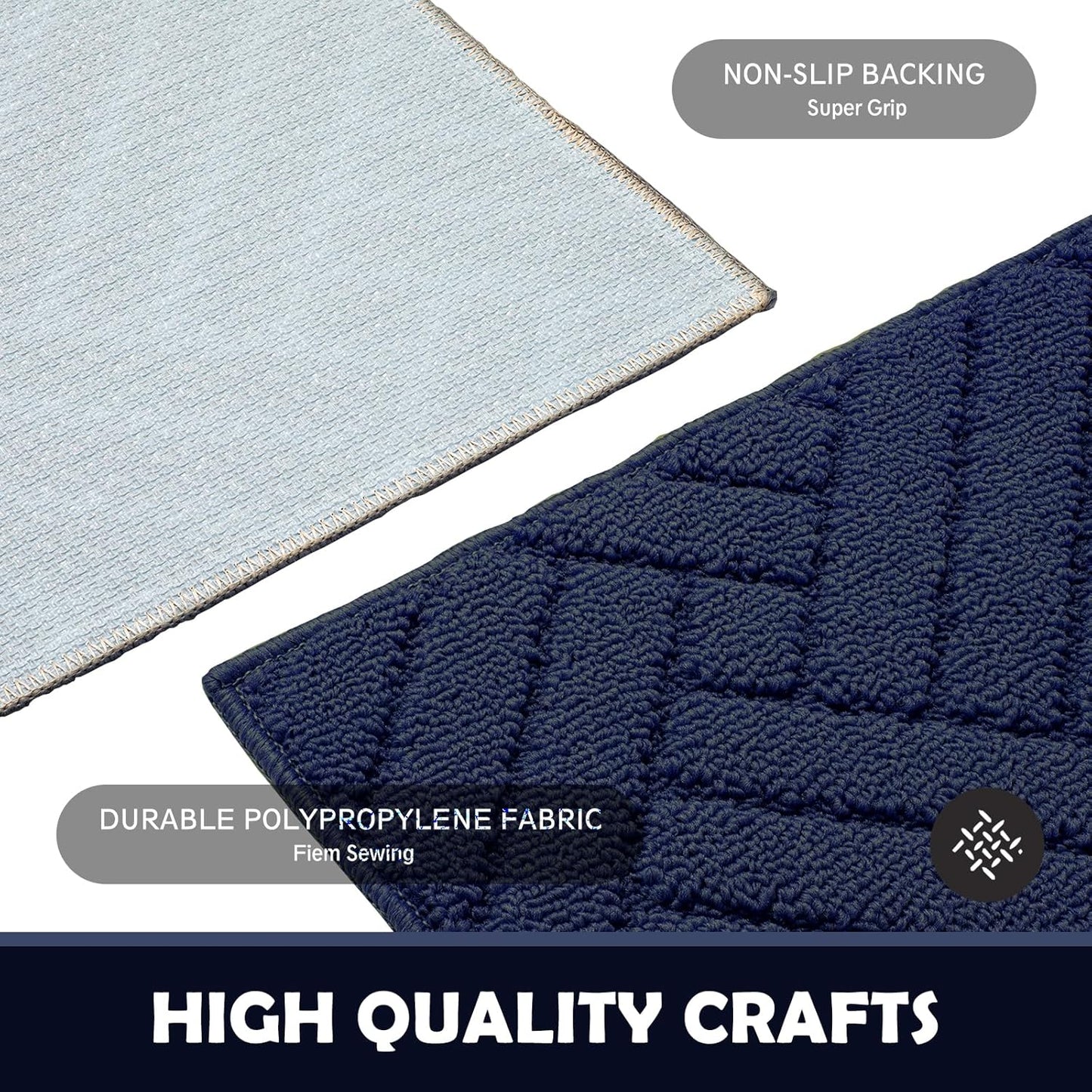 Door Mat Indoor Doormat, Entryway Rug Door Mats Non-Slip Rubber Backing,Heavy Duty Low-Profile Entrance Rugs, Absorbent Resist Dirt Doormats Floor Door mat for Entryway,Blue 32"x48"