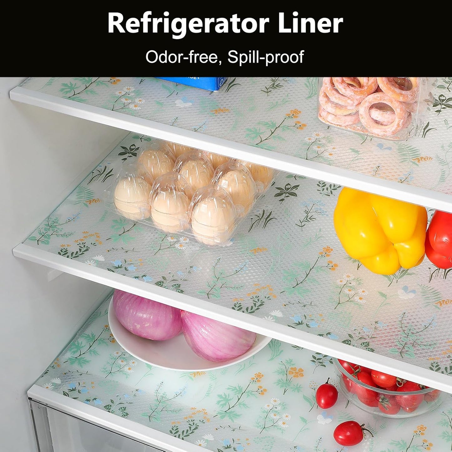 INNOLITES Shelf Liners for Kitchen Cabinets – Drawer Liner Waterproof & Oil-Proof, Non-Adhesive EVA Mat – Durable & Washable – for Shelves, Cupboard, Dresser 11.8" x 360"