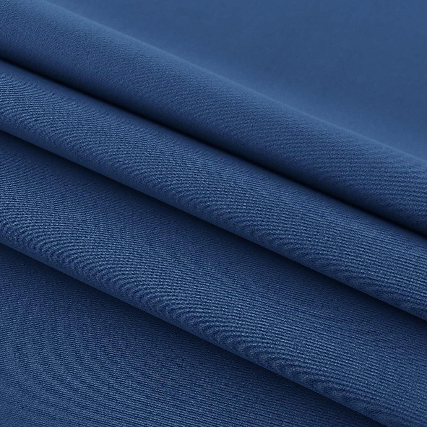 DWCN French Door Curtains – Rod Pocket Thermal Blackout Curtain for Doors with Glass Window, Kitchen and Patio Doors for Privacy, 36 X 72 Inches Long, 1 Curtain Panel with Tieback, Classic Blue