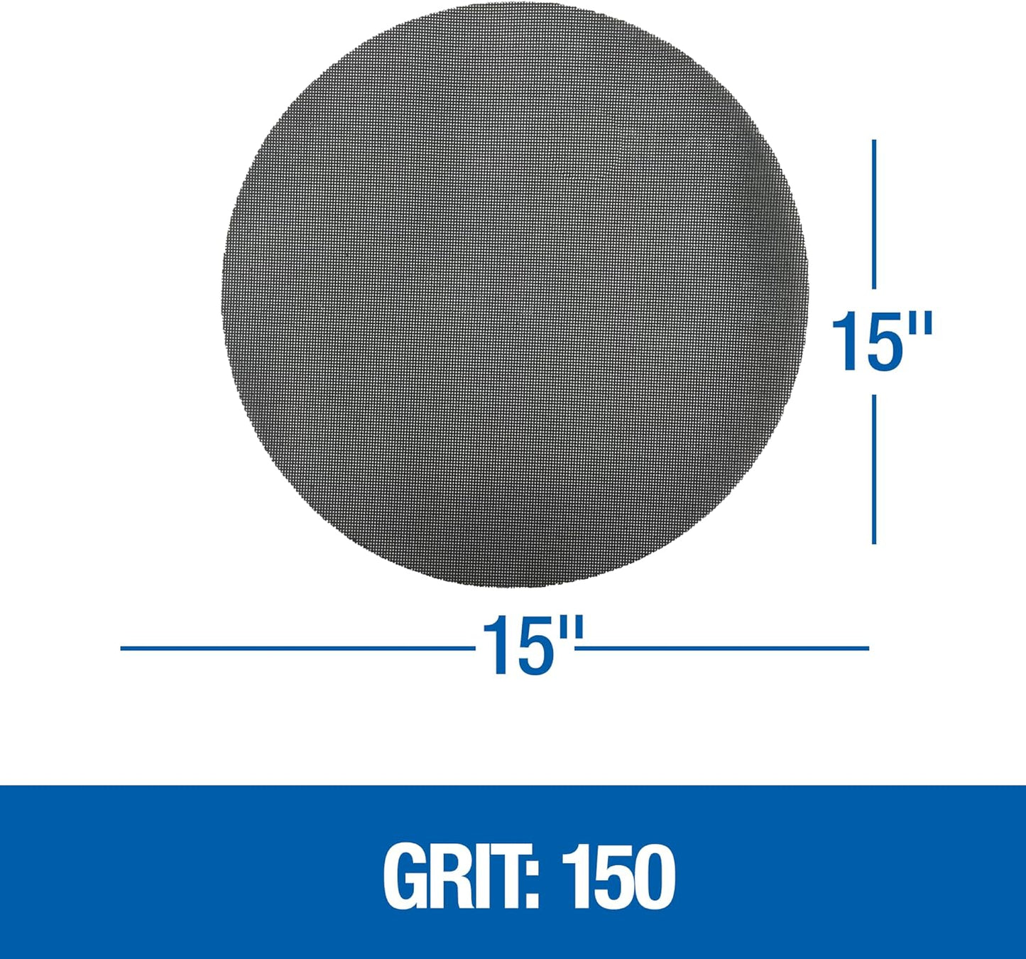 Floor Sanding Screen Disc, 10 Pack, 15", Grit 150