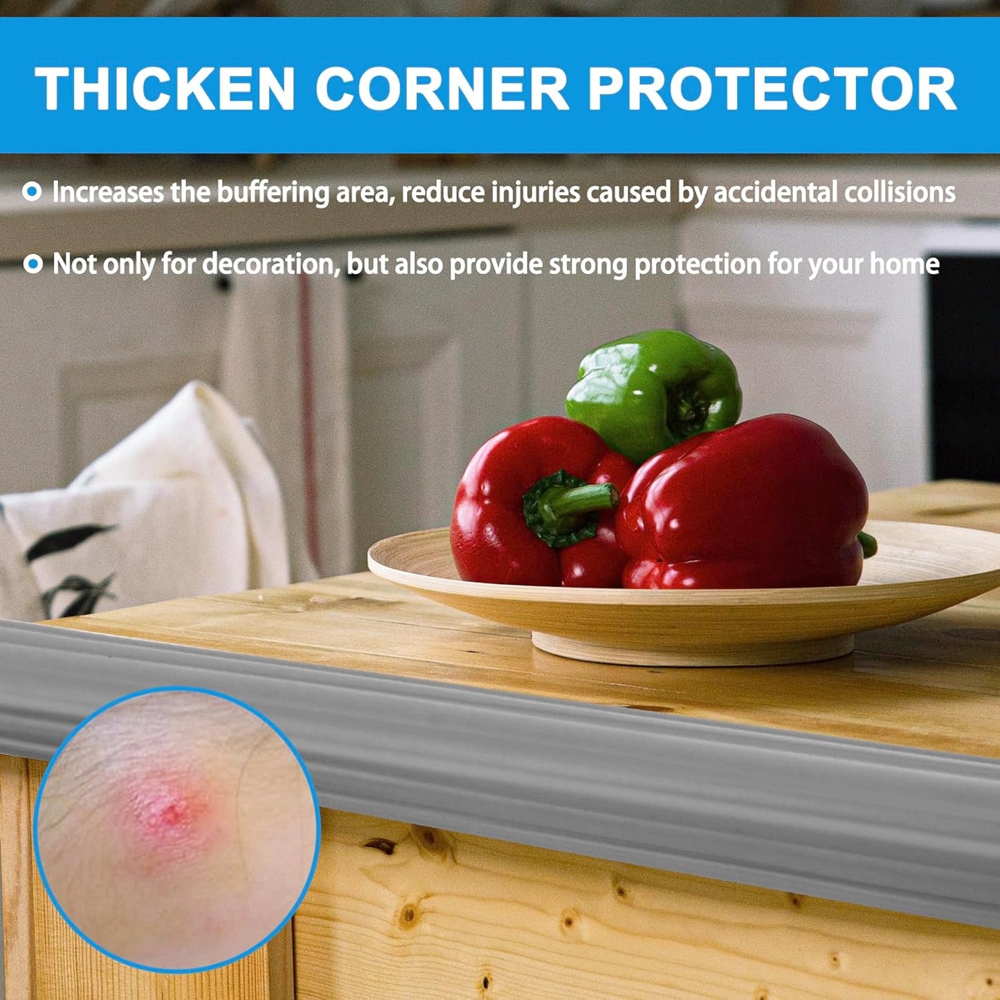 Wall Corner Protector Peel and Stick Corner Trim Molding Flexible Inside & Outside Wall Edge Guard Self Adhesive Moulding Trim for Edge Use, Gray, 2.3” W x 40’ L