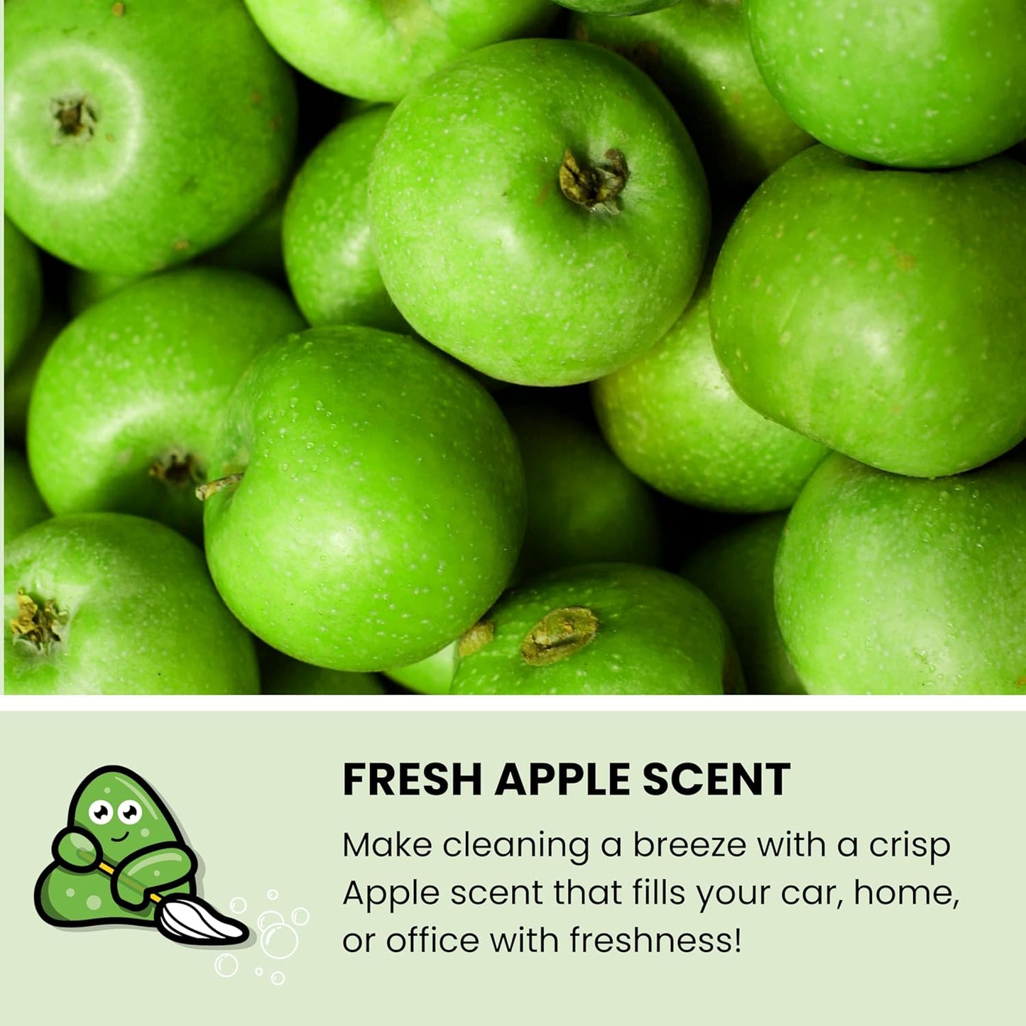 Slime Buddies Car Cleaning Gel Putty - 6 Pack Apple Scented Interior Detailing Tool for Cup Holder, Air Vent & Keyboard - Reusable Auto Detailing Accessories - Dust Remover Goop - Gifts for Men Women