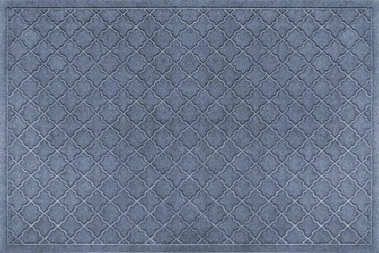 WaterHog Heavy Duty Doorway Mat, 4' x 6', Made in USA, Durable & Skid-Resistant Entryway Mat, Water-Trapping, Indoor/Outdoor Decorative Floor Covering, Cordova Collection, Bluestone