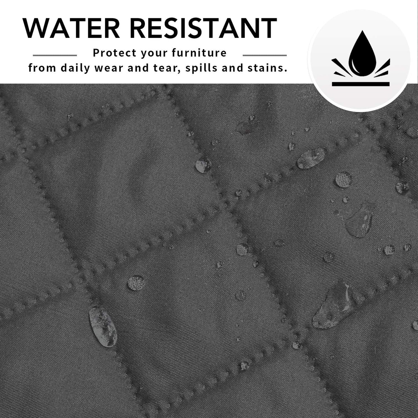 Easy-Going Sectional Couch Covers for Dogs L Shape Sofa Cover Reversible Sofa Slipcover Chaise Lounge Cover Furniture Protector Cover for Pets Dog Cat (Small, Dark Gray/Dark Gray)