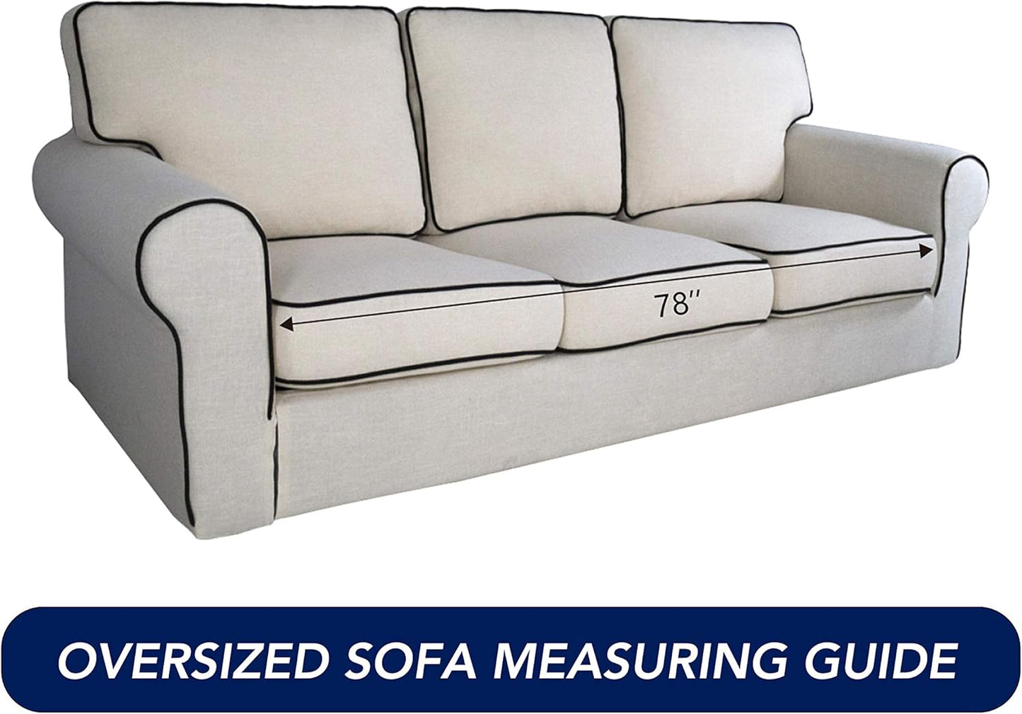 PureFit Reversible Quilted Sofa Cover, Water Resistant Slipcover Furniture Protector, Washable Couch Cover with Non Slip and Elastic Straps for Kids, Pets (Oversized Sofa, Greyish Green/Beige)