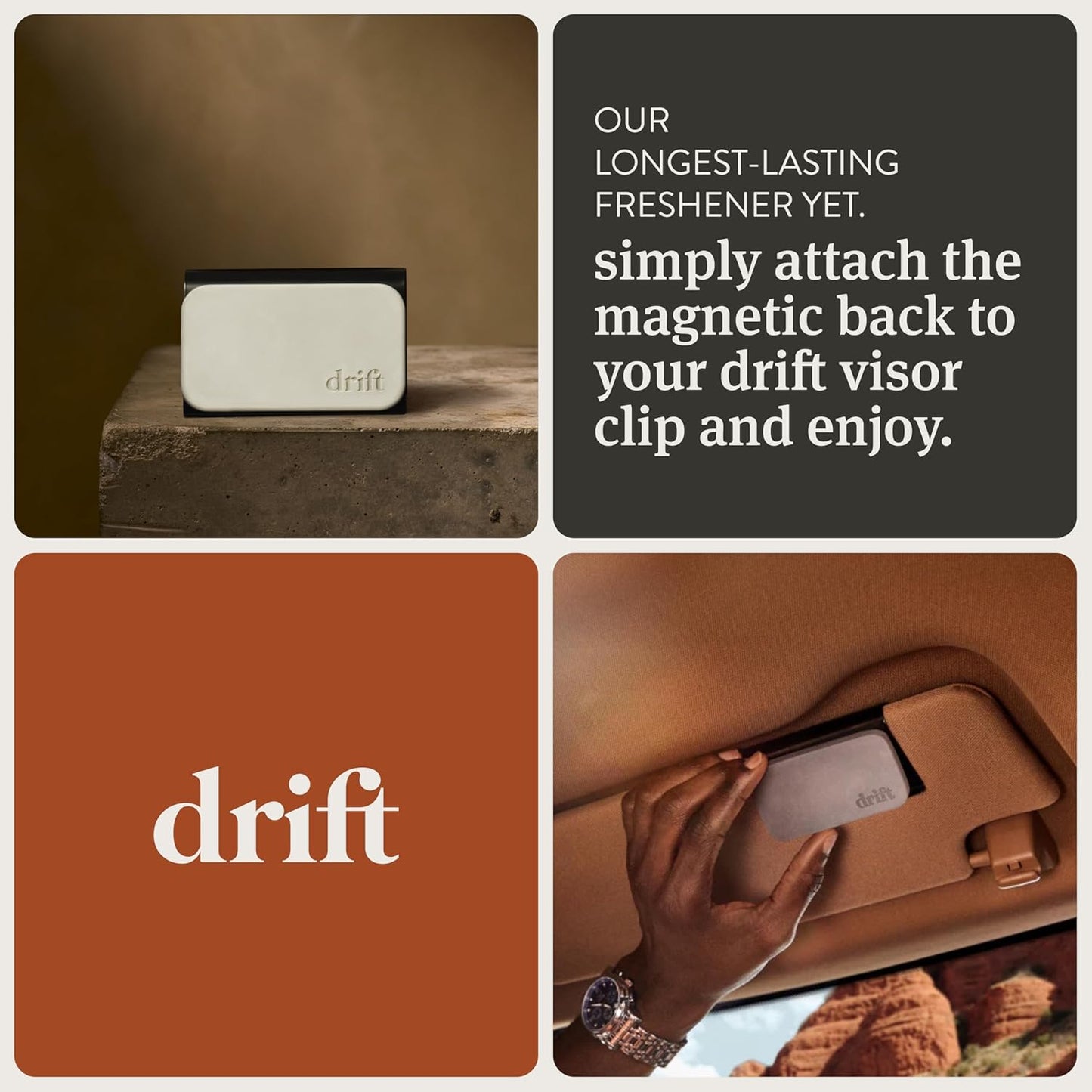 Drift Car Air Freshener - Stone Air Freshener - Car Odor Eliminator - Apple Picking Scent Starter Kit