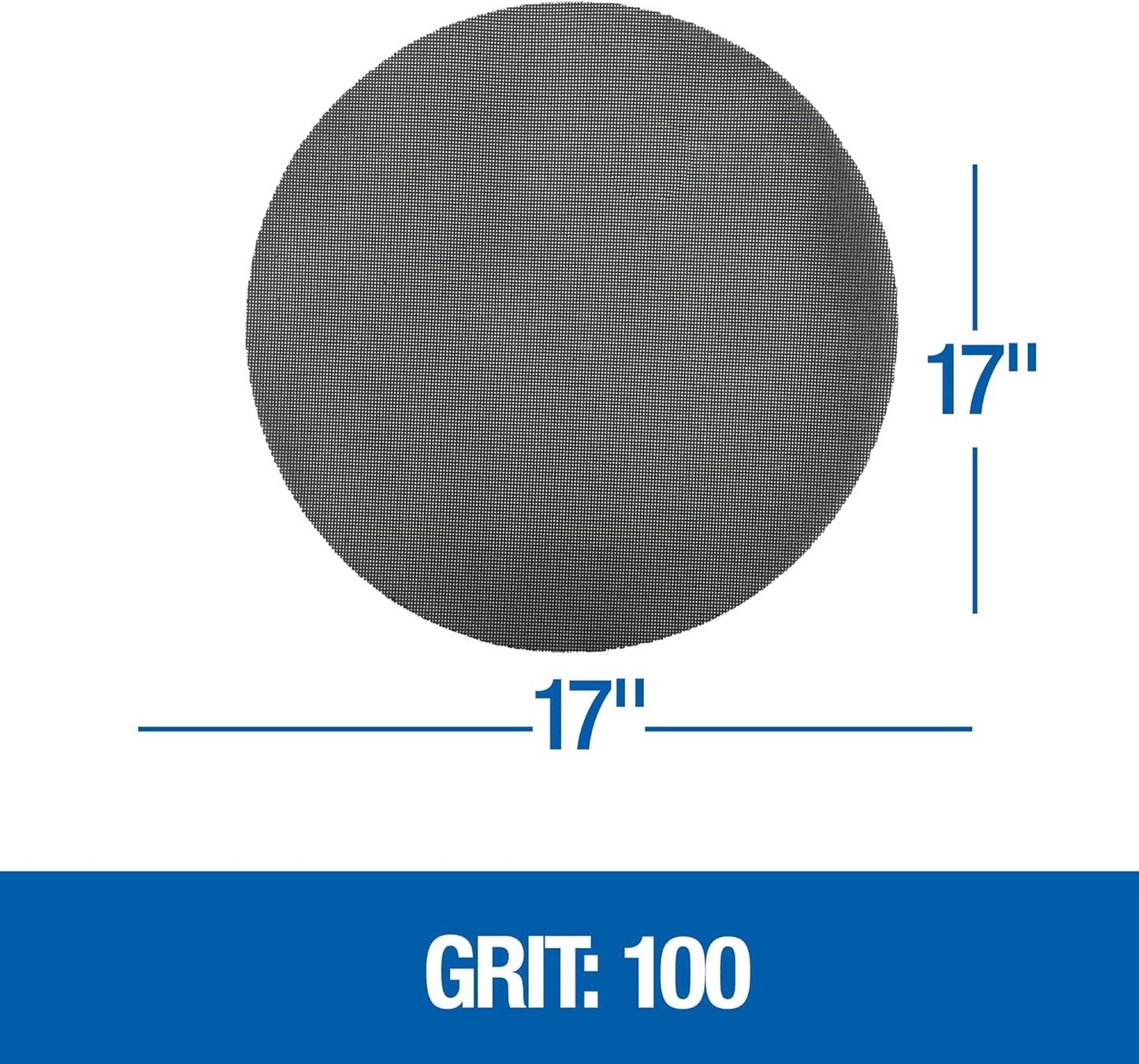 Floor Sanding Screen Disc, 10 Pack, 17", Grit 100