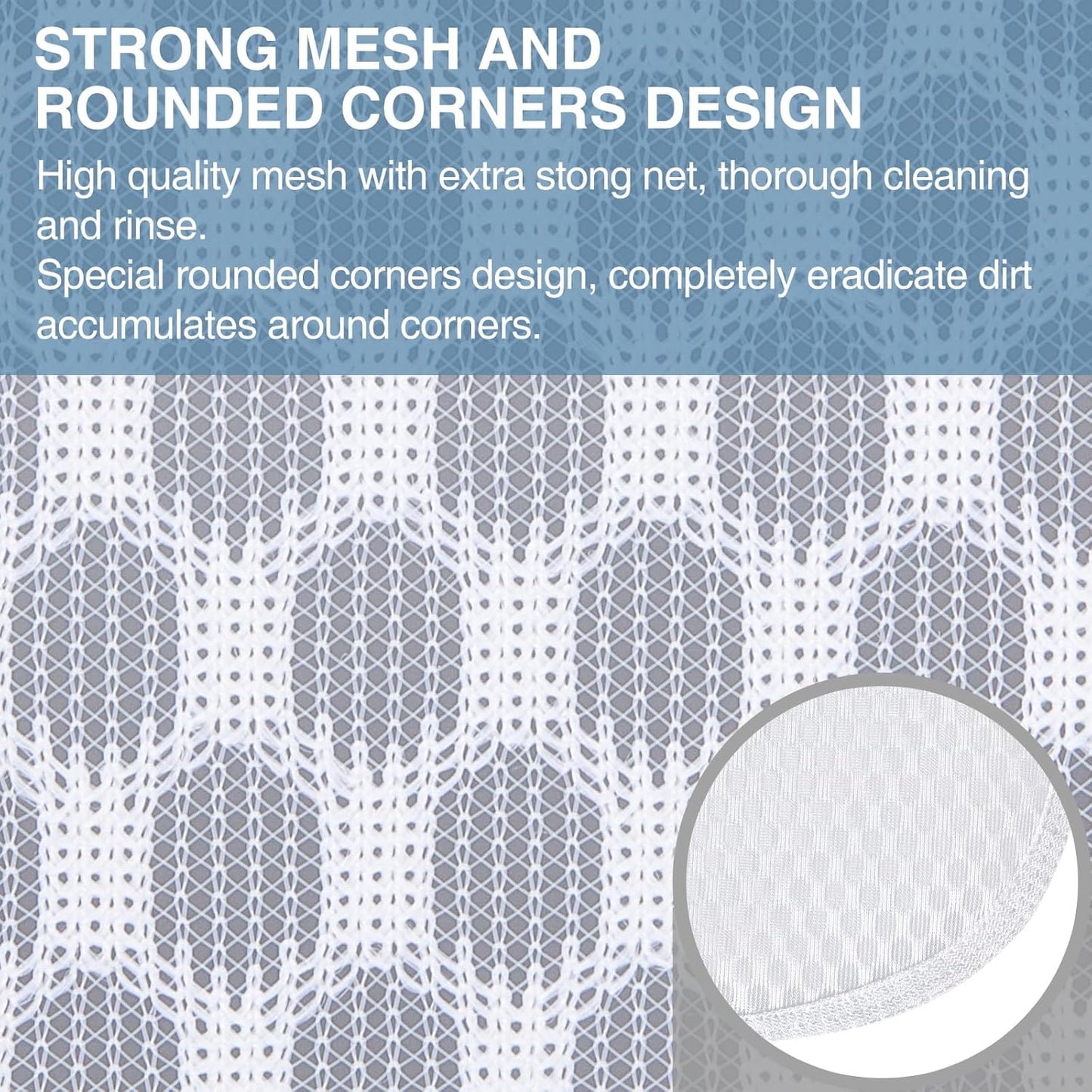 3 pcs Durable Honeycomb Mesh Laundry Bags for Delicates 2 Large (16" x 19") 1 Medium (12" x 15")