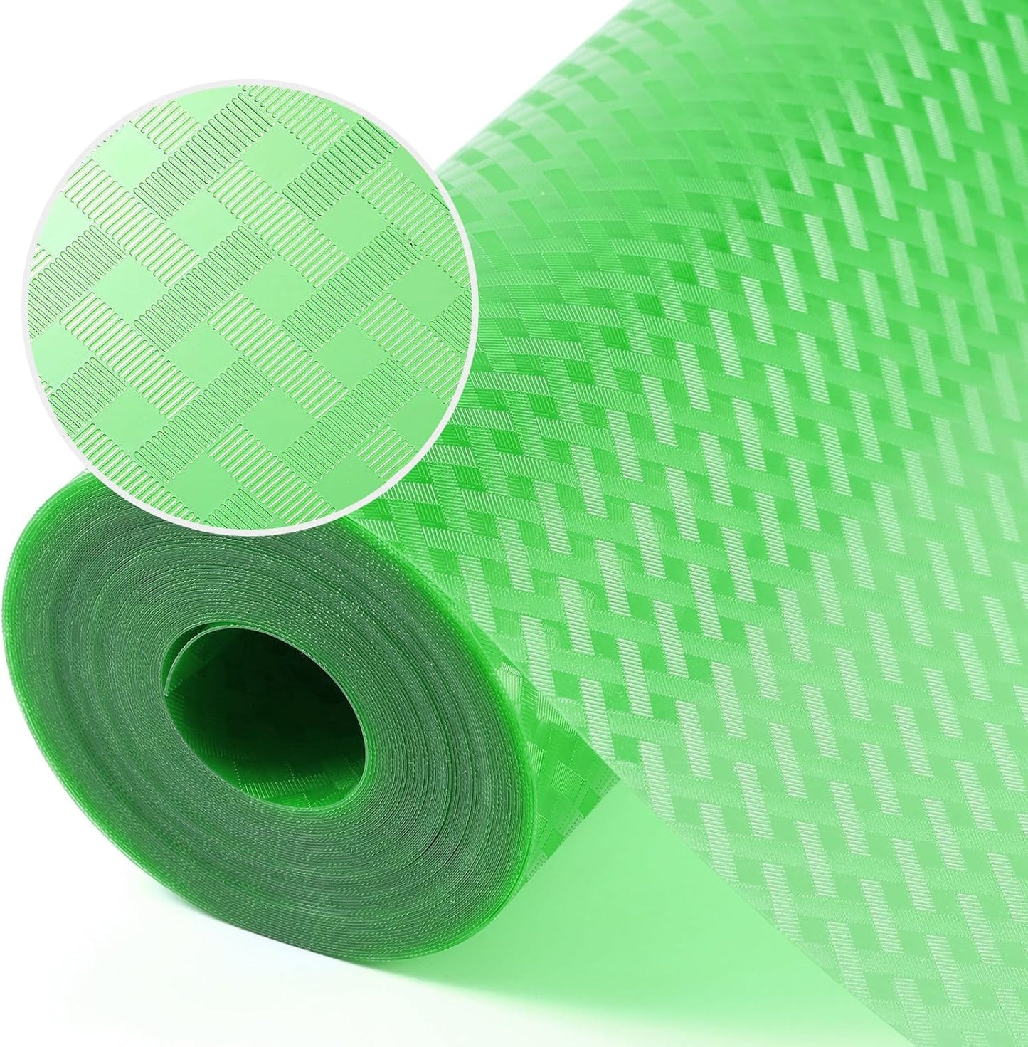 Green Fridge Liner Shelf Liners for Kitchen Cabinet Refrigerator Liners Waterproof & Oil-Proof Kitchen Cupboard Liner Non Adhesive Drawer Mats EVA Material for Shelves 11.8 x 236.2 Inches