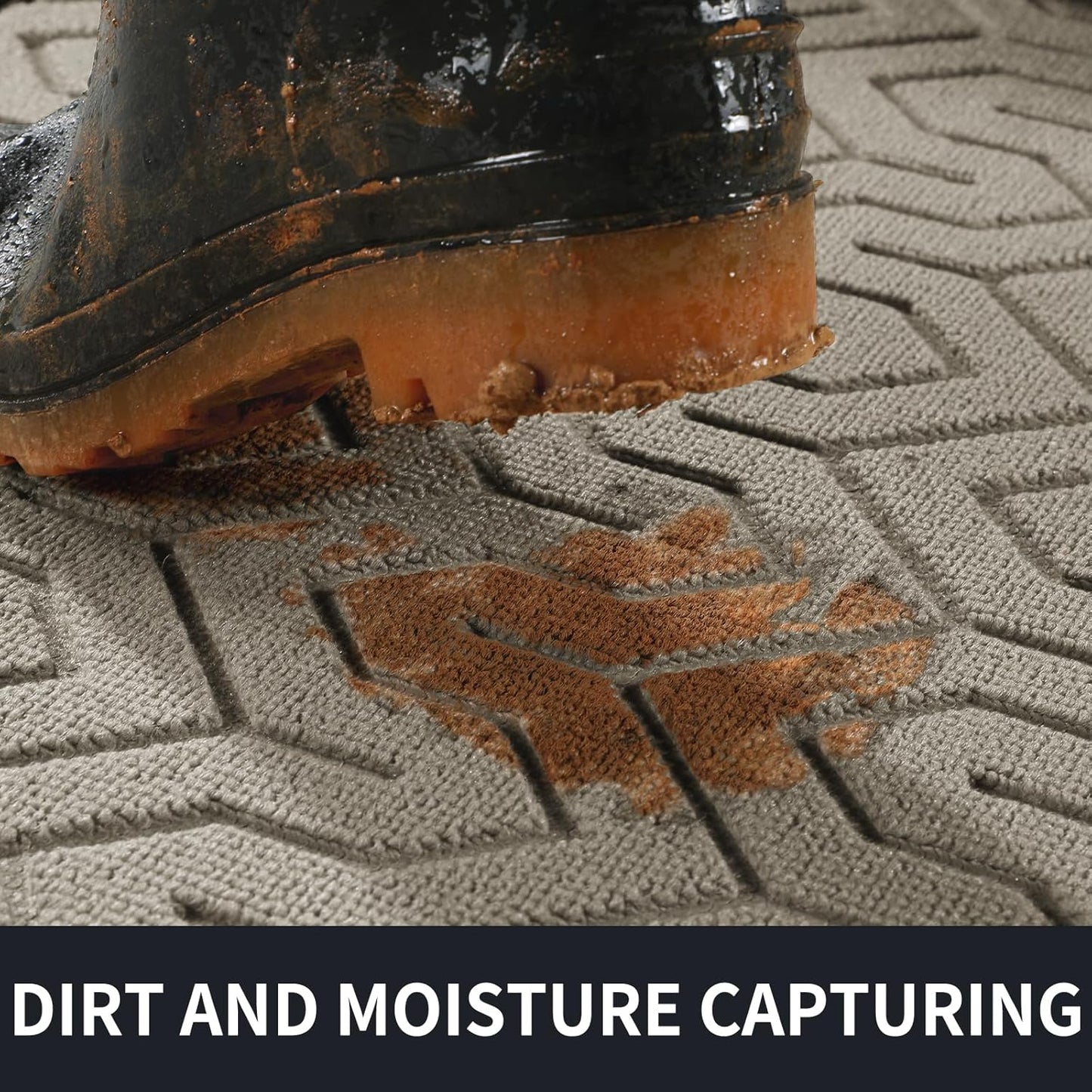 Yimobra Large Door Mat Outside Entrance 47x32, Waterproof Heavy Duty Outdoor Mats for Front Door, Non Slip Rubber Entry Mat for Garage Patio, Easy Clean, Beige