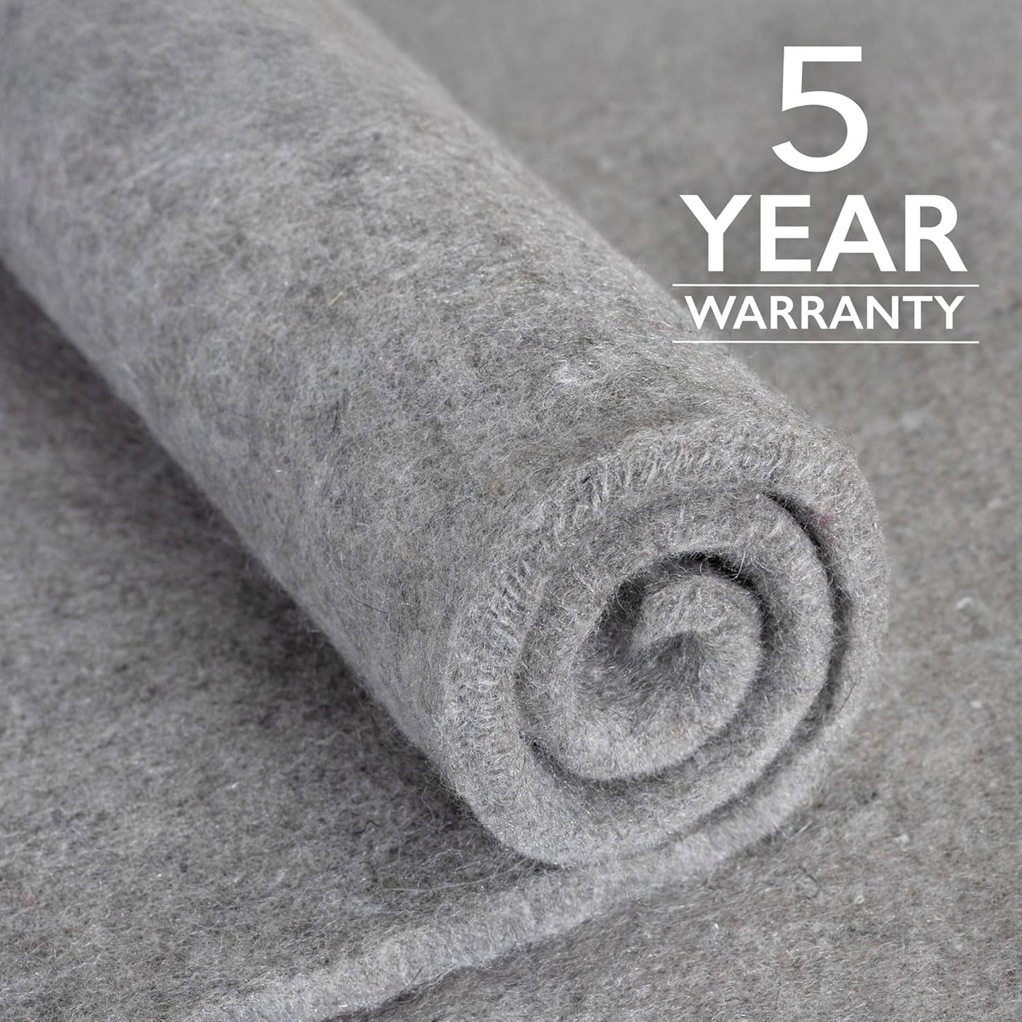 RUGPADUSA - Eco-Plush - 10'x12' - 1/2" Thick - 100% Felt - Luxurious Cushioned Rug Pad - Available in 3 Thicknesses, Many Custom Sizes