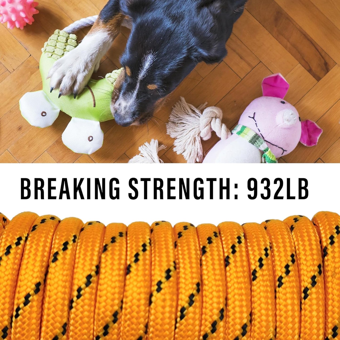 Diamond Braided Polypropylene Rope Nylon Rope Mix Thick Heavy Duty Ropes 3/8'' 50ft High Strength Perfect for Clothesrope Camping Hiking and Other Outdoor Activities Orange