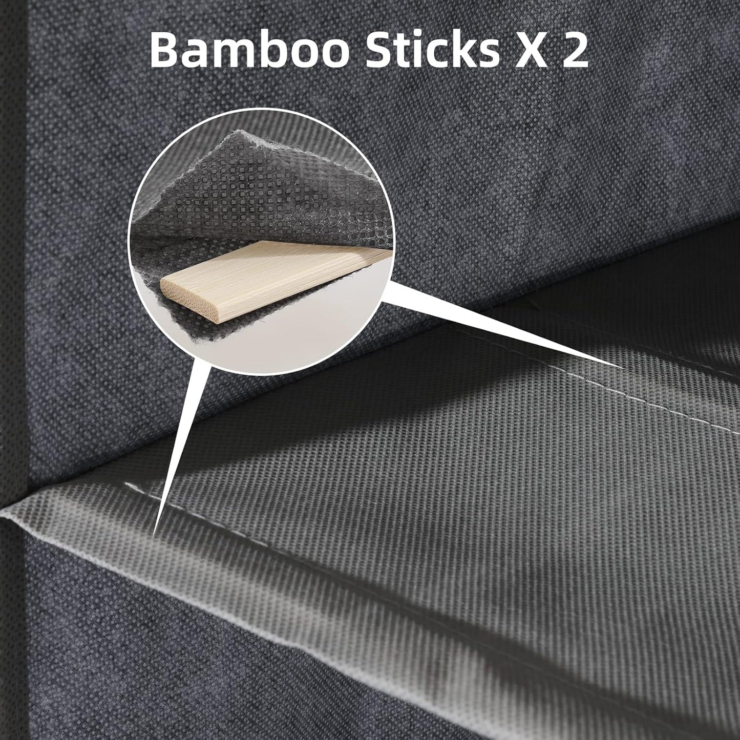 2-Pack Hanging Organizer, 4-Shelf Closet Shelves With Side Pockets, Grey