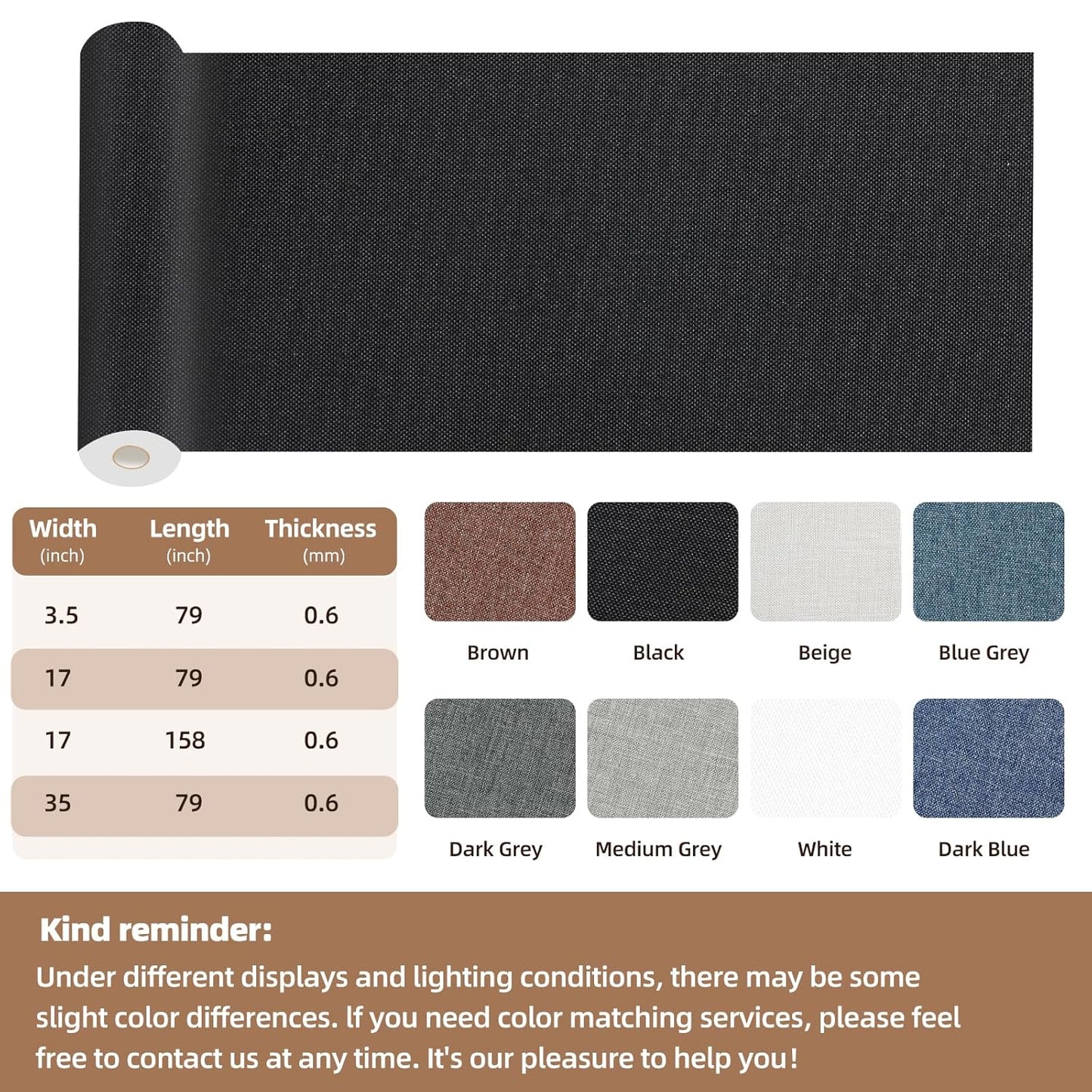 Fabric Repair Patch, Fabric Large Repair Tape, Self-Adhesive Patches for Furniture, Sofa, Car Interior, Shoes, Hand Bag, Clothing (White, 3.5X79 Inch)