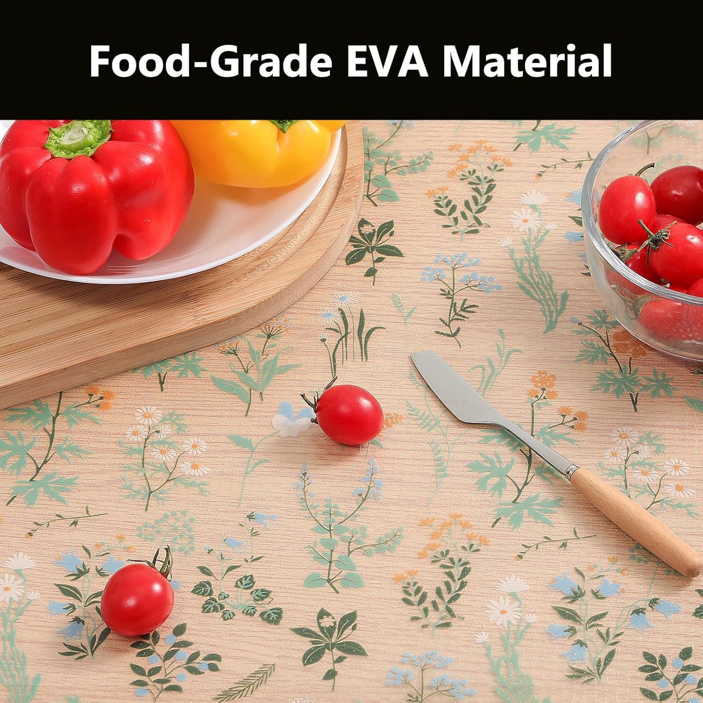 INNOLITES Shelf Liners for Kitchen Cabinets – Drawer Liner Waterproof & Oil-Proof, Non-Adhesive EVA Mat – Durable & Washable – for Shelves, Cupboard, Dresser 11.8" x 360"