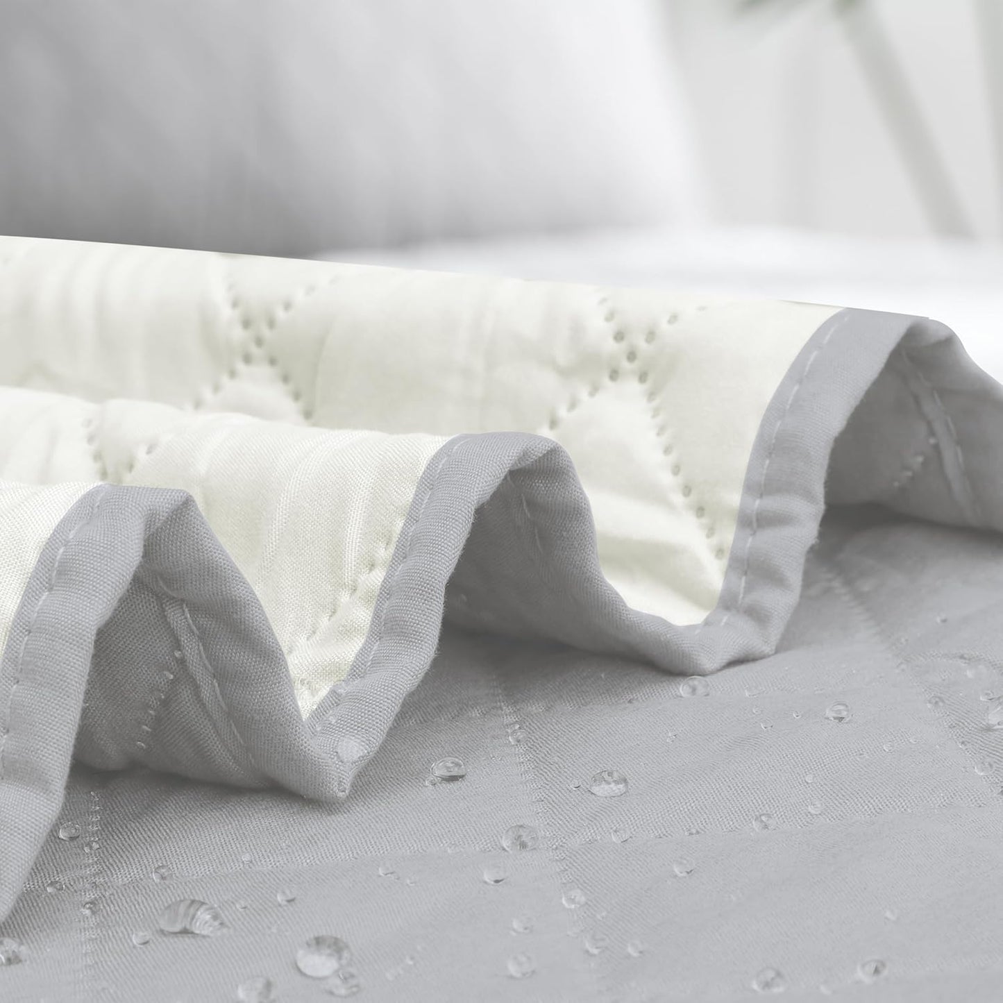 Easy-Going Sectional Couch Covers for Dogs L Shape Sofa Cover Reversible Sofa Slipcover Chaise Lounge Cover Furniture Protector Cover for Pets Dog Cat (30 x 50 inches, Light Gray/Ivory)