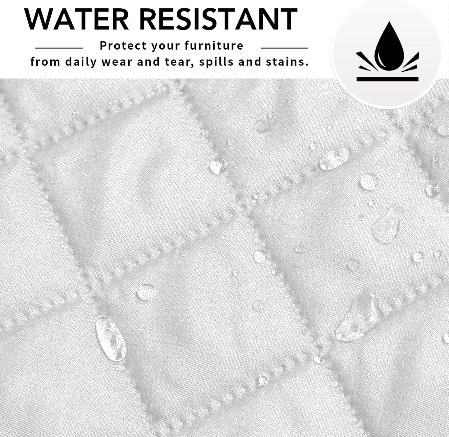 Easy-Going Sofa Slipcover L Shape Sofa Cover Sectional Couch Cover Furniture Protector Mat for Pets Dog Cat (Small, White/White)