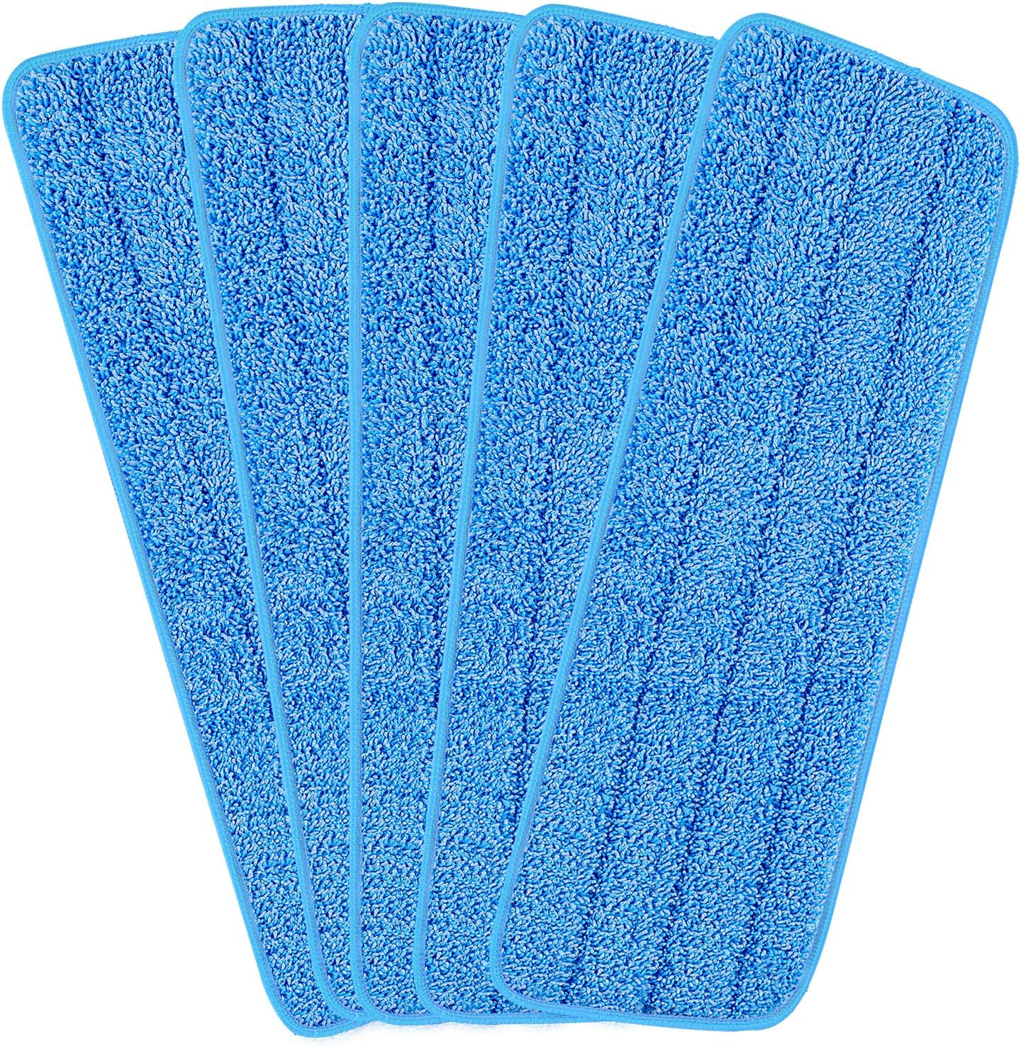16.5 inch Reusable Mop Pads Microfiber Spray Mop Replacement Heads for Wet/Dry Mops Compatible with Bona Floor Care System (5 Pack)