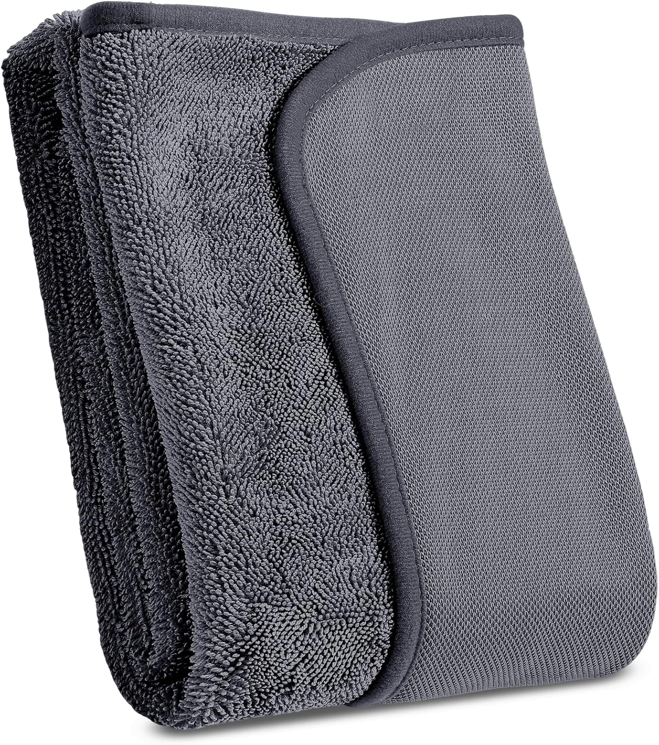 JOYMOOP Microfiber Towels for Cars, 35.4" x 23.6" Car Drying Towel, Dark Gray Reusable Car Towel, Quick Drying Car Microfiber Cleaning Cloth for RVs, SUVs, Trucks
