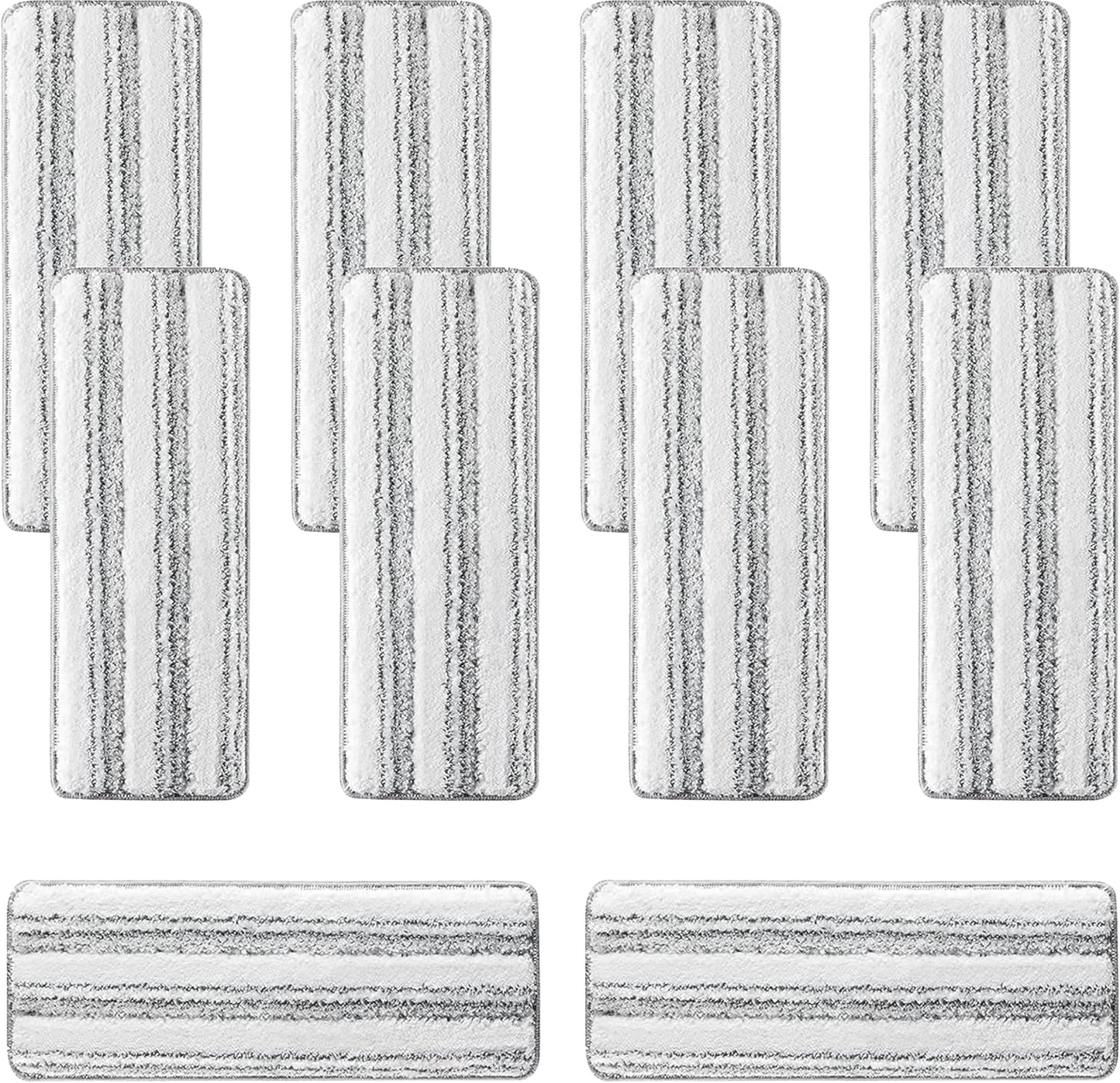 10Pcs Joymoop Mop Replacement Pads, 13 * 4.9'' Universal Mop Pads Mop Head Refills Washable Wet Mop, Compatible with Most 11-13” Size Mops