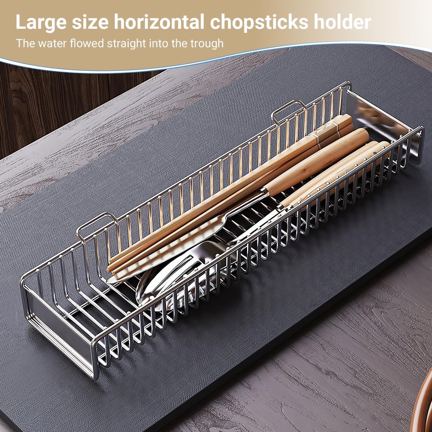 304 Stainless Steel Over Sink Counter Top Perfect Dish Drainer, Extendable Drainage Basket Drying Rack for Fruit, Vegetables, and Dishes - Corrosion-Resistant, Space-Saving