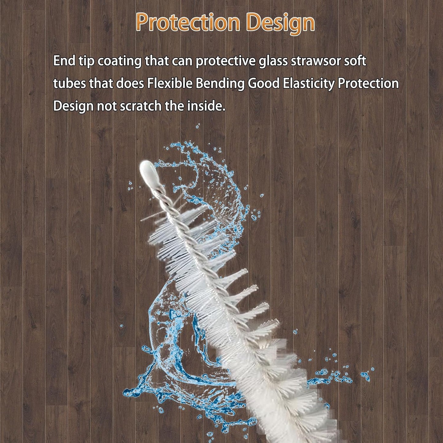 ClDYAUST Straw Cleaner Brush Extra Long 12 Inch, Straw Brush Extra Long with 304 Stainless Steel, Straw Cleaning Brush Extra Long for Baby Bottles, Glass/Silicone Straws Piper Cleaners.