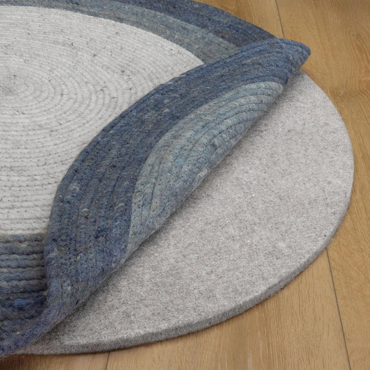 RUGPADUSA - Eco-Plush - 9' Round - 3/8" Thick - 100% Felt - Extra Cushioned Rug Pad - Available in 3 Thicknesses, Many Custom Sizes