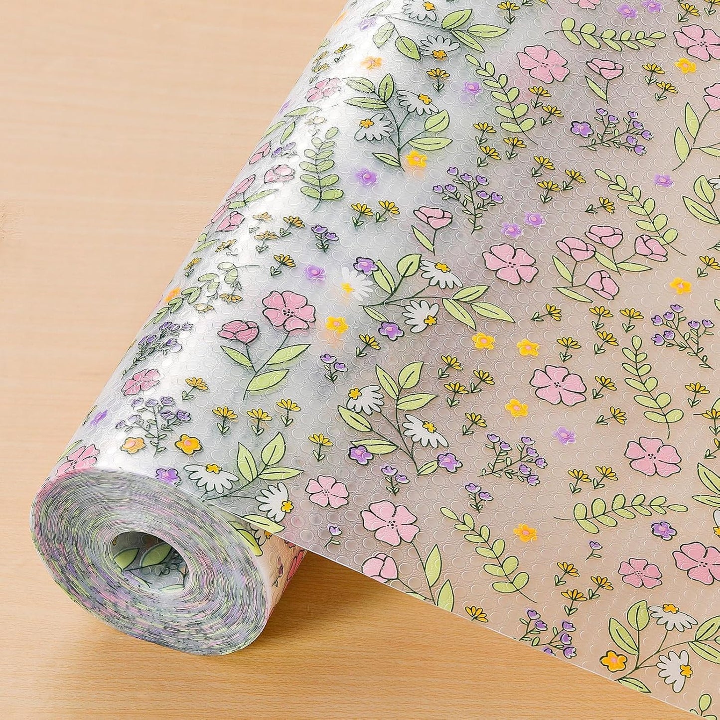 INNOLITES Non-Slip Shelf Liner – Cabinet & Drawer Liner Non-Adhesive – Waterproof Oil-Proof – Durable EVA with Floral for Kitchen Cabinets Refrigerator – BPA-Free, Easy to Cut 23.6" x 360"