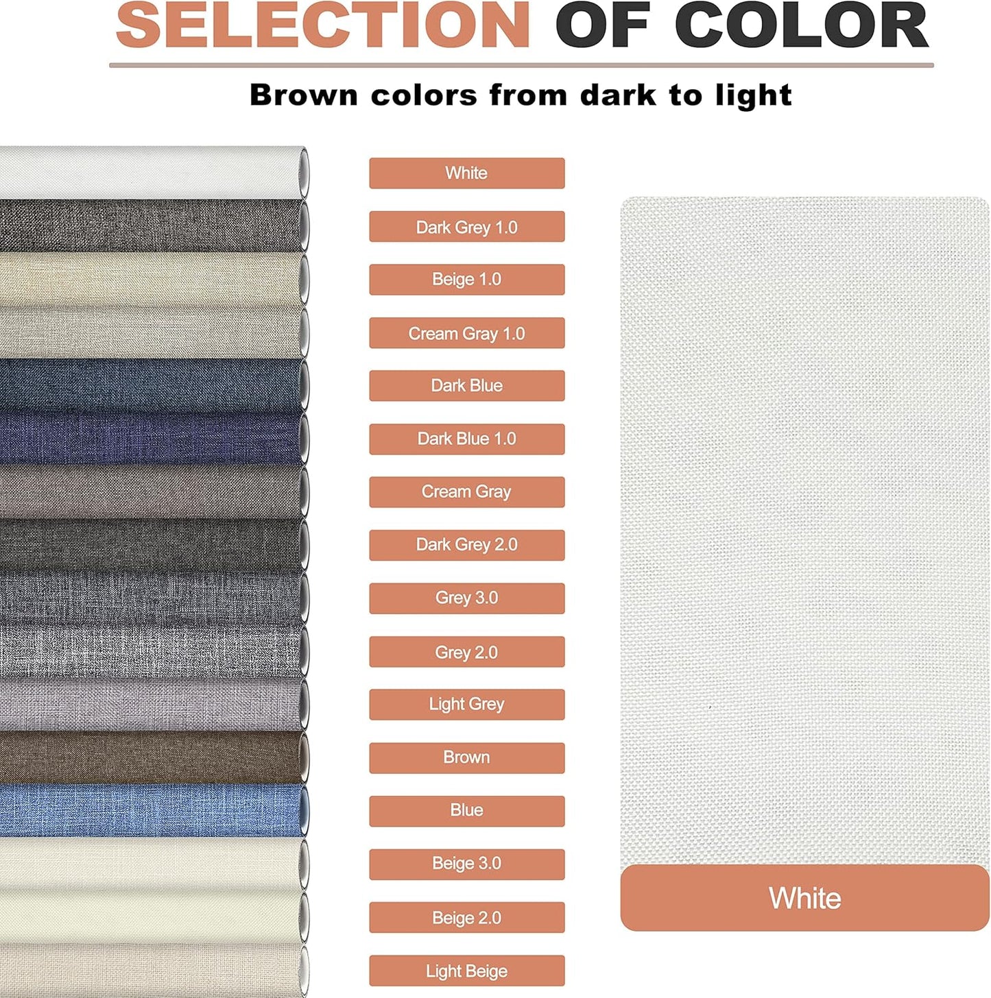 KING MOUNTAIN Fine Linen Repair Patches, Self-Adhesive Linen Fabric Patches, 12X40 inch Extra Size, Multi Color, Can be Used for Linen Sofa Repair and Linen Clothes Repair(12" x 40",White)