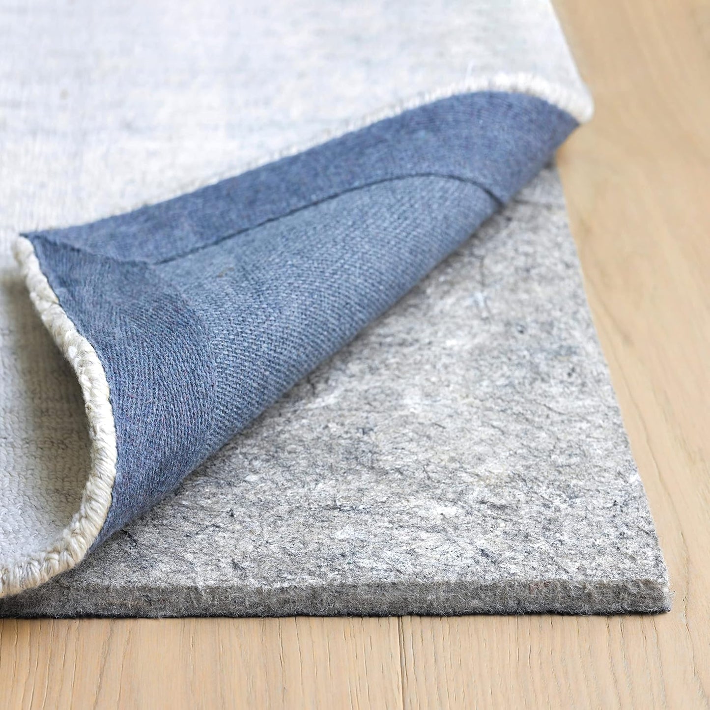 RUGPADUSA - Dual Surface - 5'x7' - 1/2" Thick - Felt + Rubber - Non-Slip Backing Rug Pad - Adds Comfort and Protection - for Hard Surface Floors