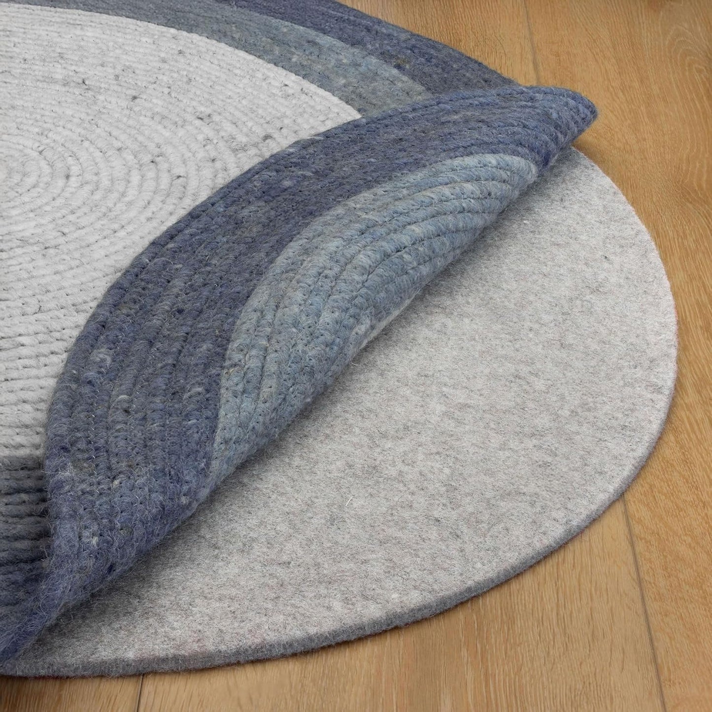 RUGPADUSA - Eco-Plush - 8' Round - 1/4" Thick - 100% Felt - Premium Cushioned Rug Pad - Available in 3 Thicknesses, Many Custom Sizes